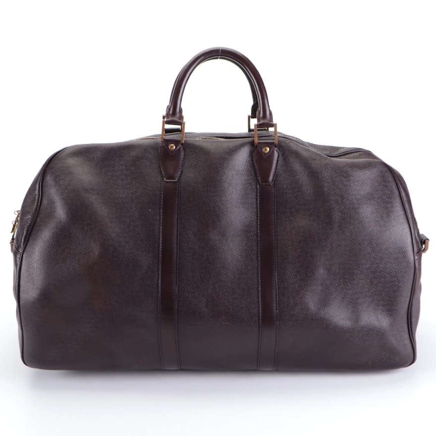 Louis Vuitton Kendall GM Travel Bag in Acajou Taïga and Smooth Leather