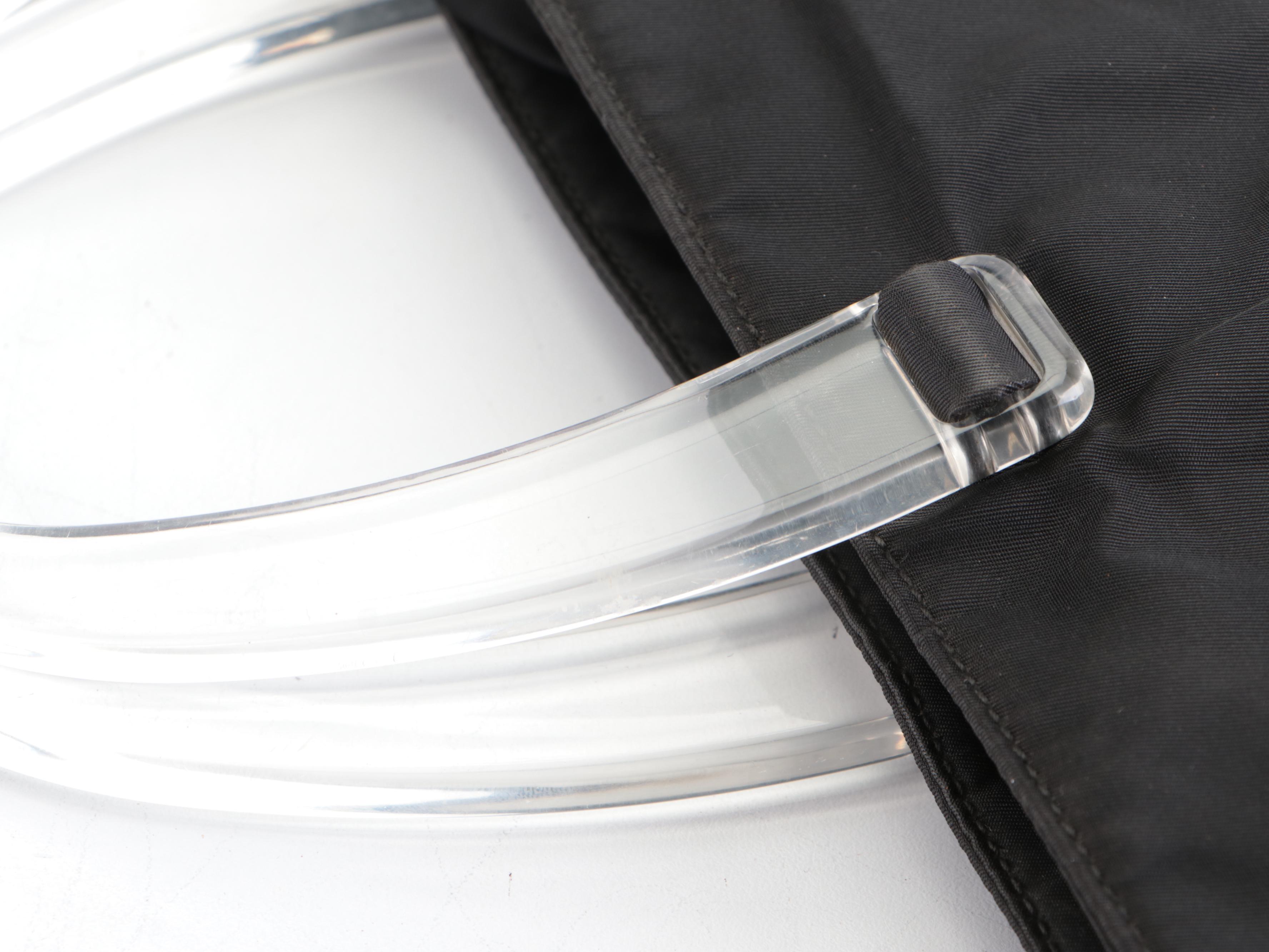 Prada Small Workbag Tote in Black Nylon Tessuto with Composite Handles