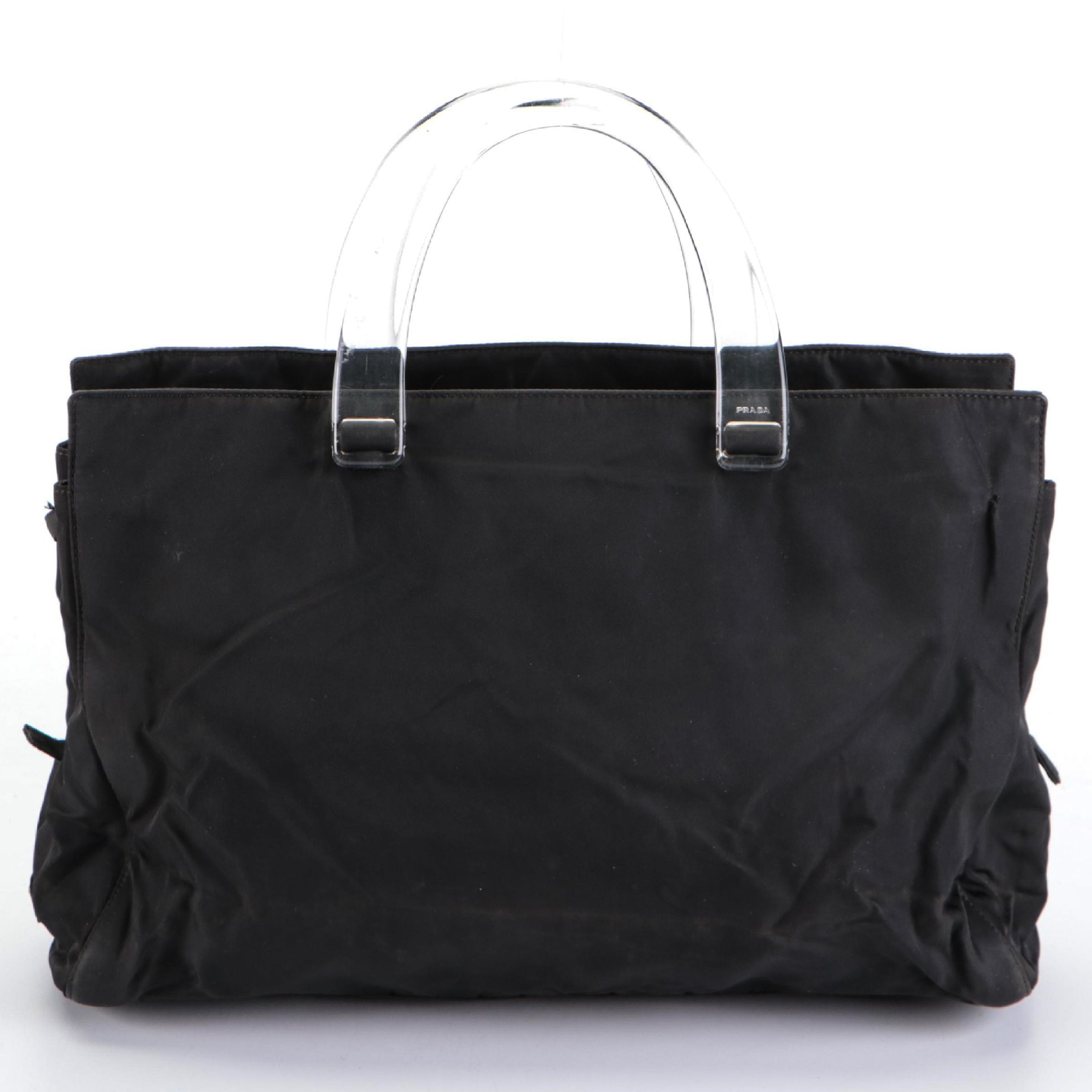 Prada Small Workbag Tote in Black Nylon Tessuto with Composite Handles