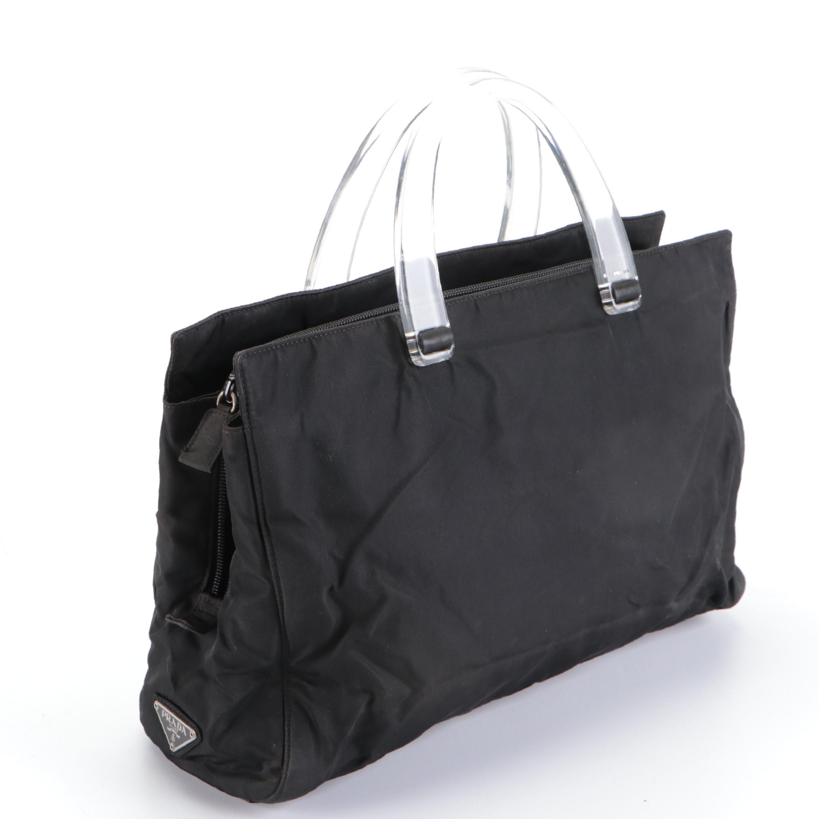 Prada Small Workbag Tote in Black Nylon Tessuto with Composite Handles