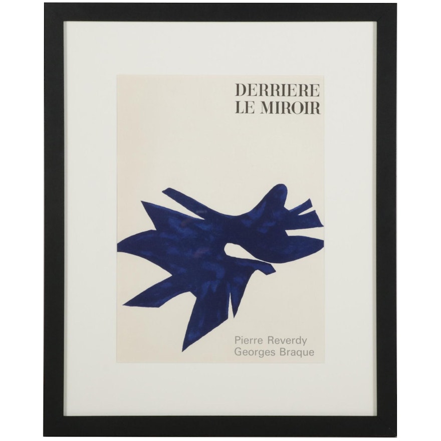 Georges Braque Color Lithograph Cover for "Derrière le Miroir," 1963