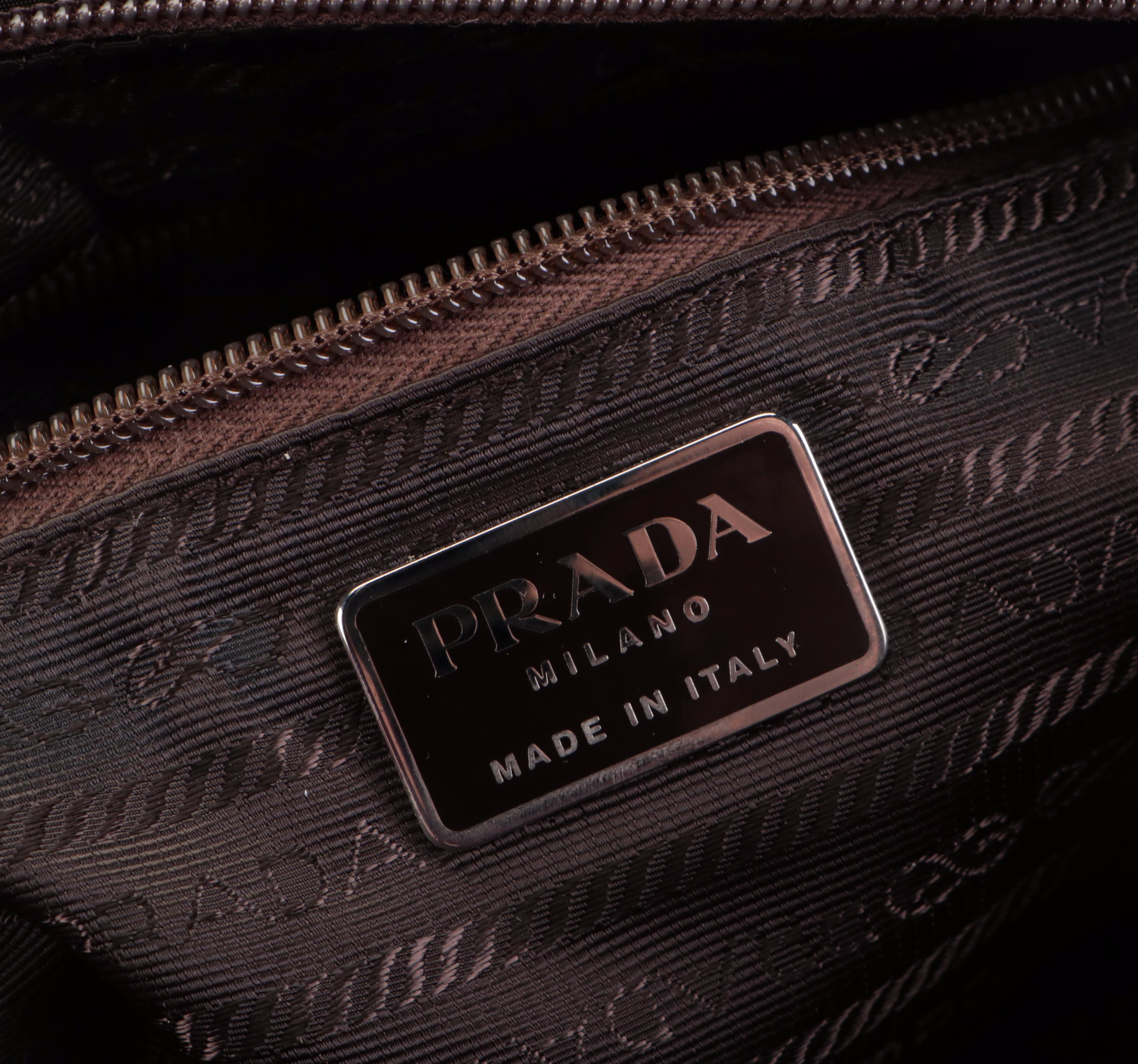 Prada Small Tote Bag in Dark Green Nylon Tessuto