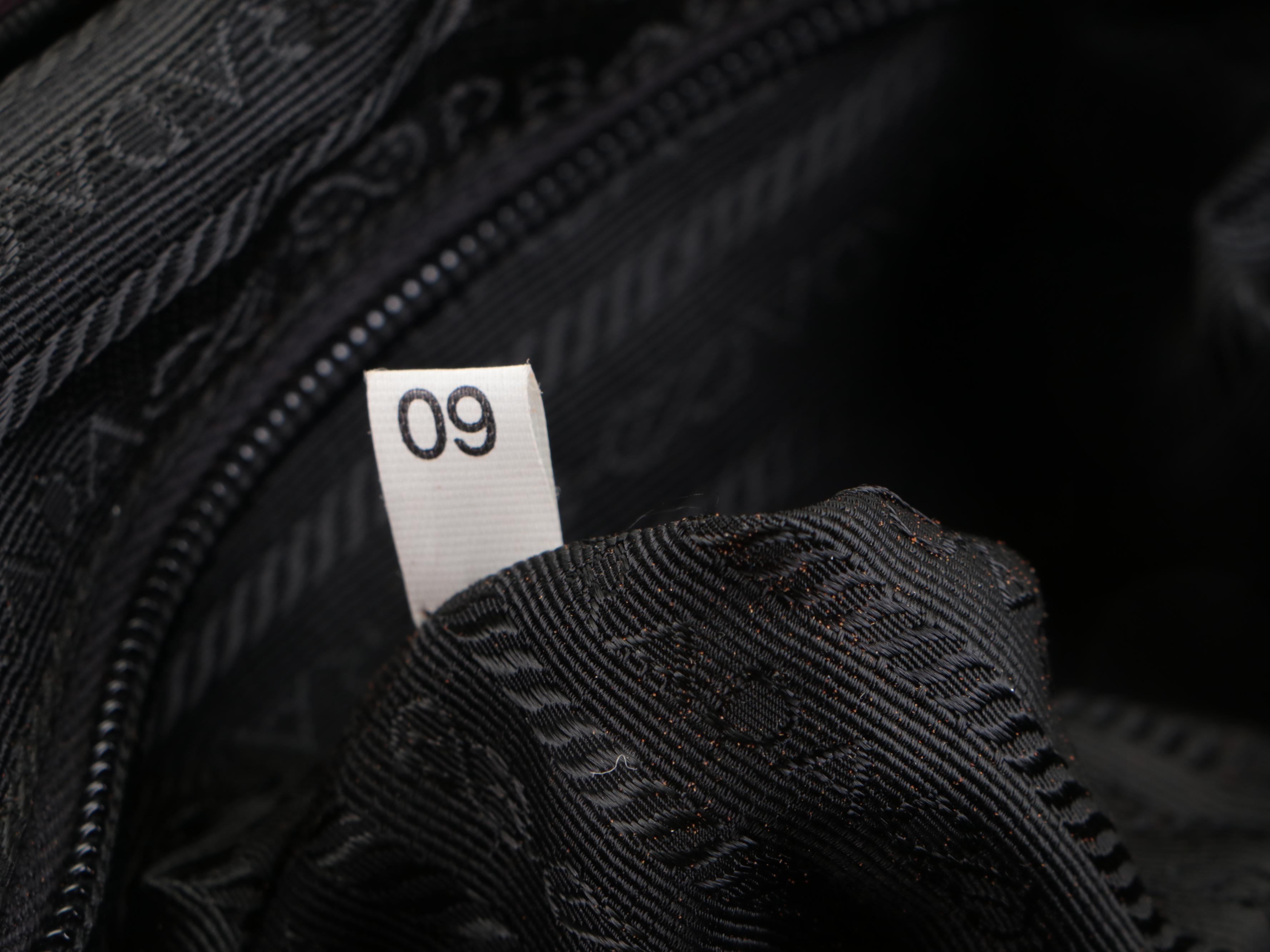 Prada Small Bowler Bag in Nylon Tessuto and Smooth Purple Leather