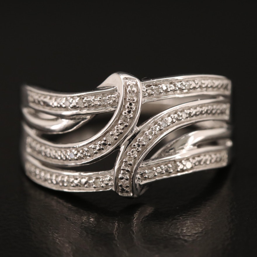 Sterling Diamond Ring