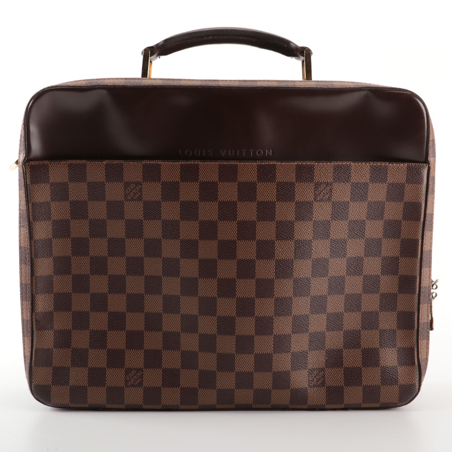 Louis Vuitton Porte Ordinateur  Laptop Case in Damier Ebene Canvas