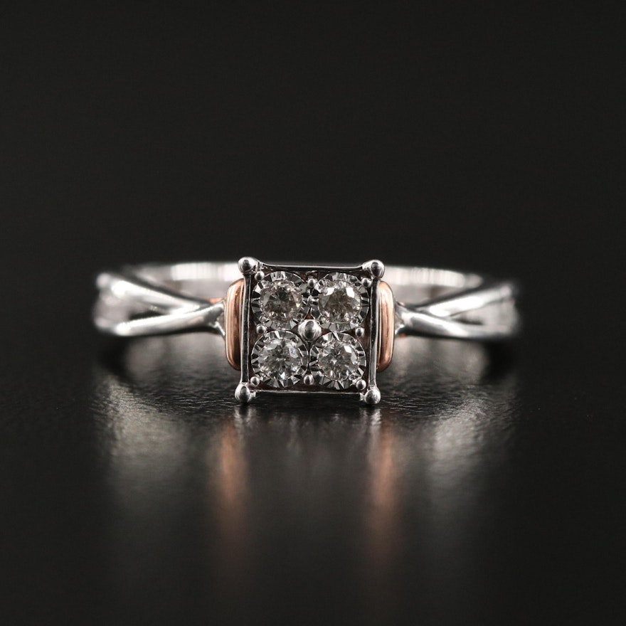 Sterling Diamond Ring