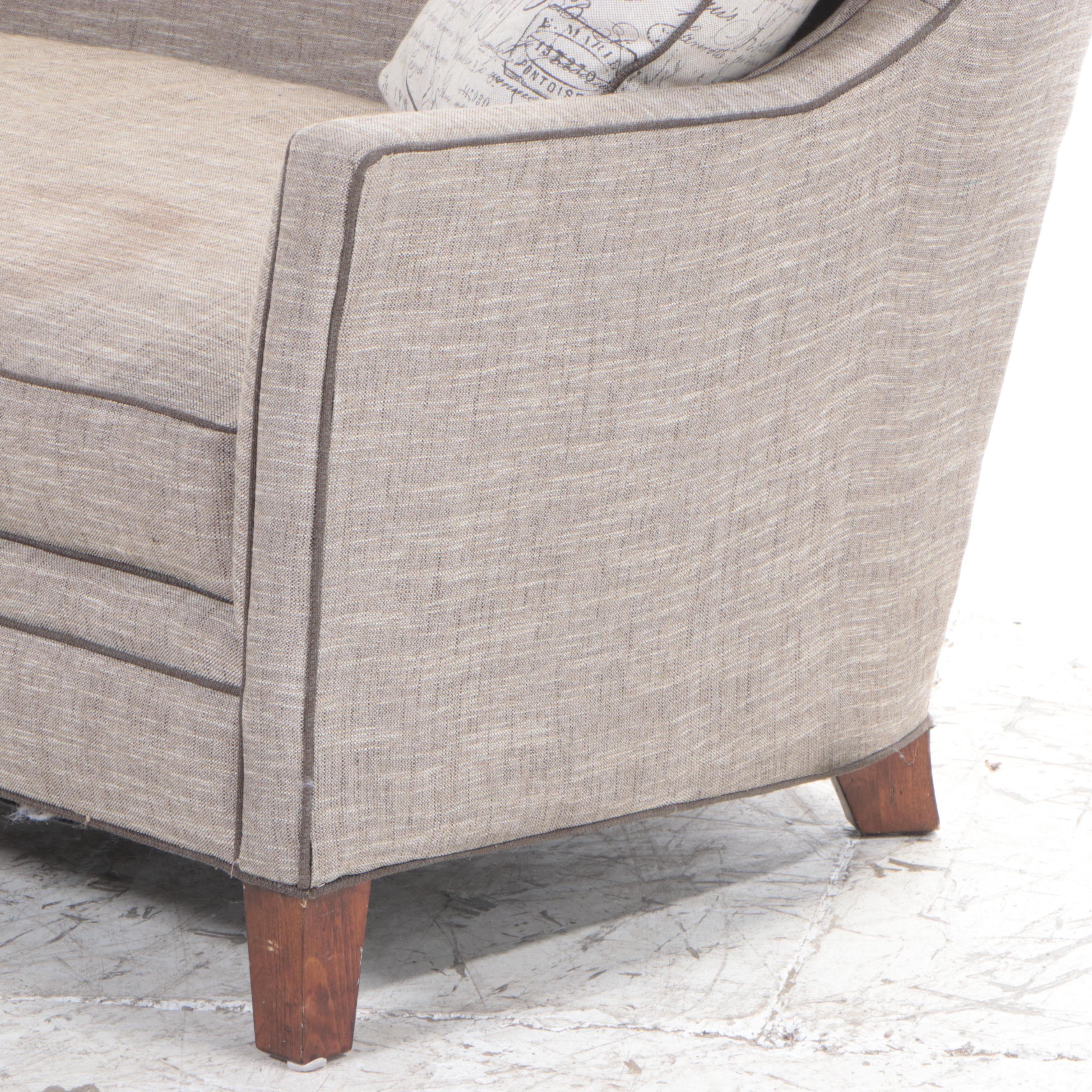 Contemporary Upholstered High-Back Sofa