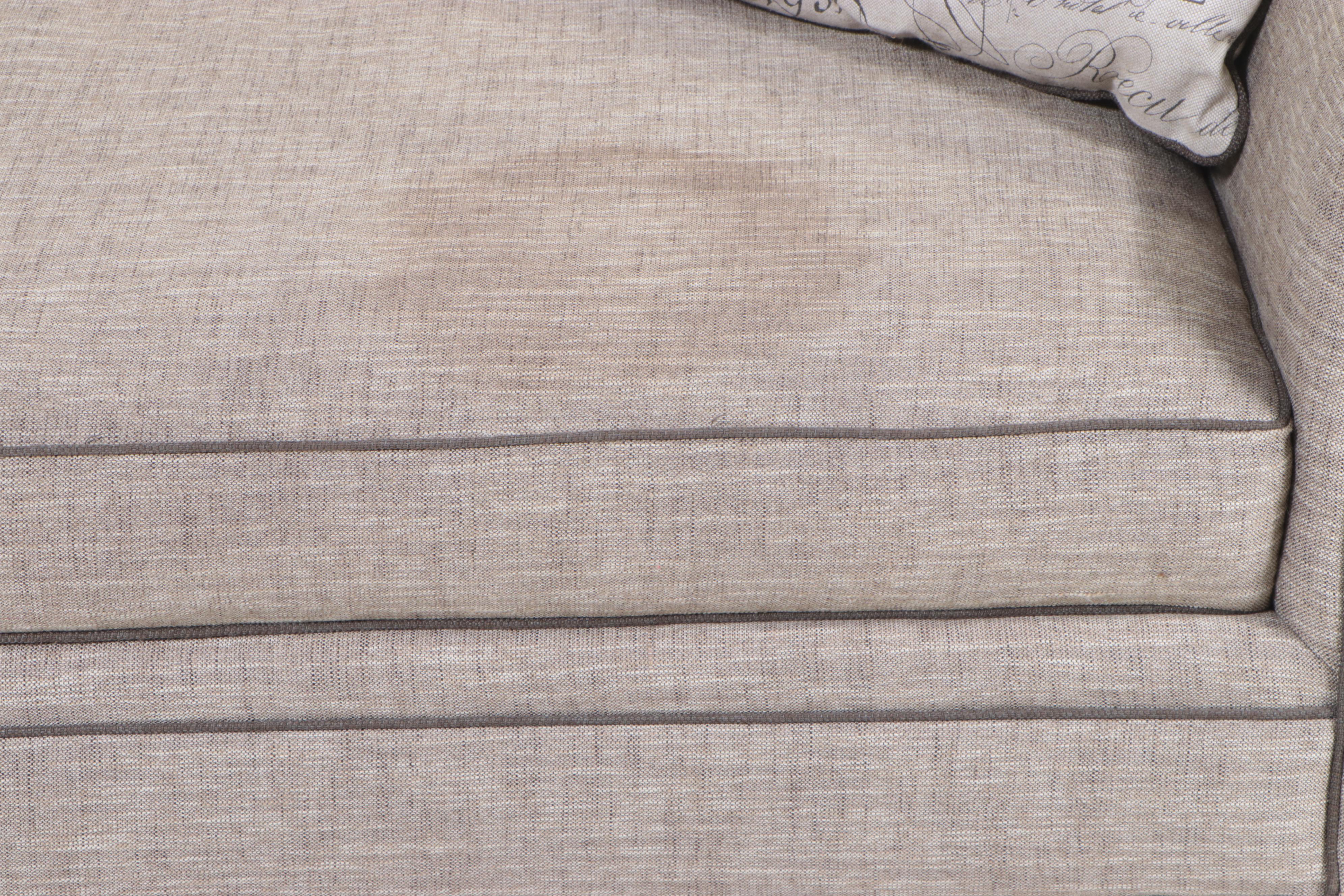 Contemporary Upholstered High-Back Sofa