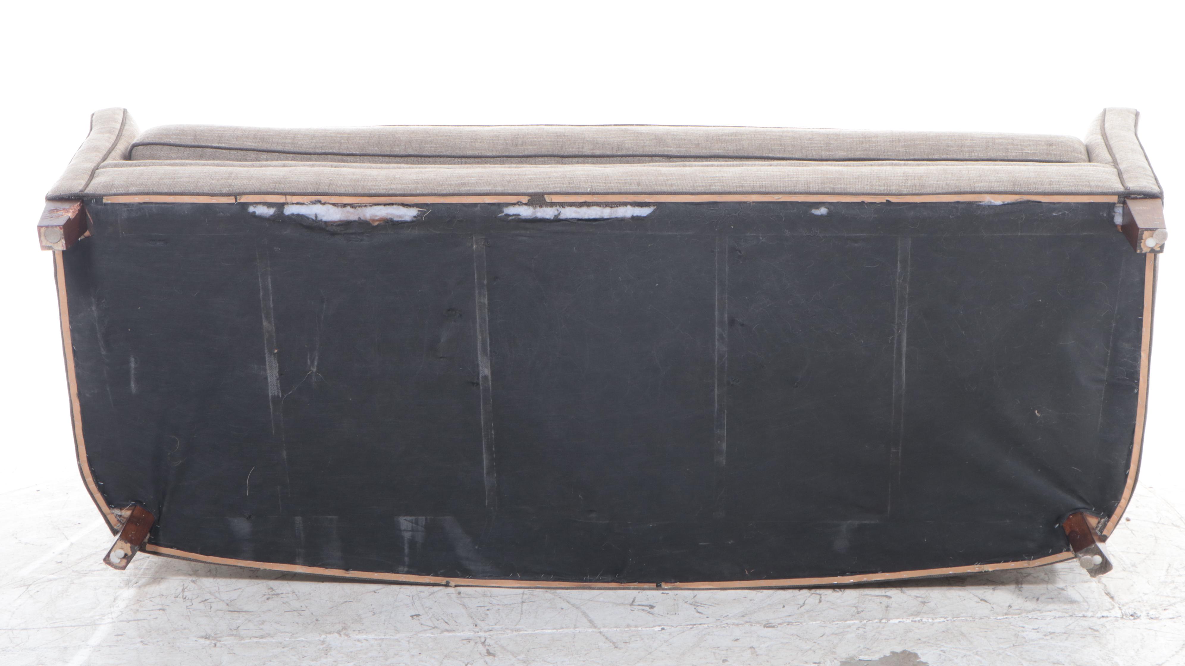 Contemporary Upholstered High-Back Sofa