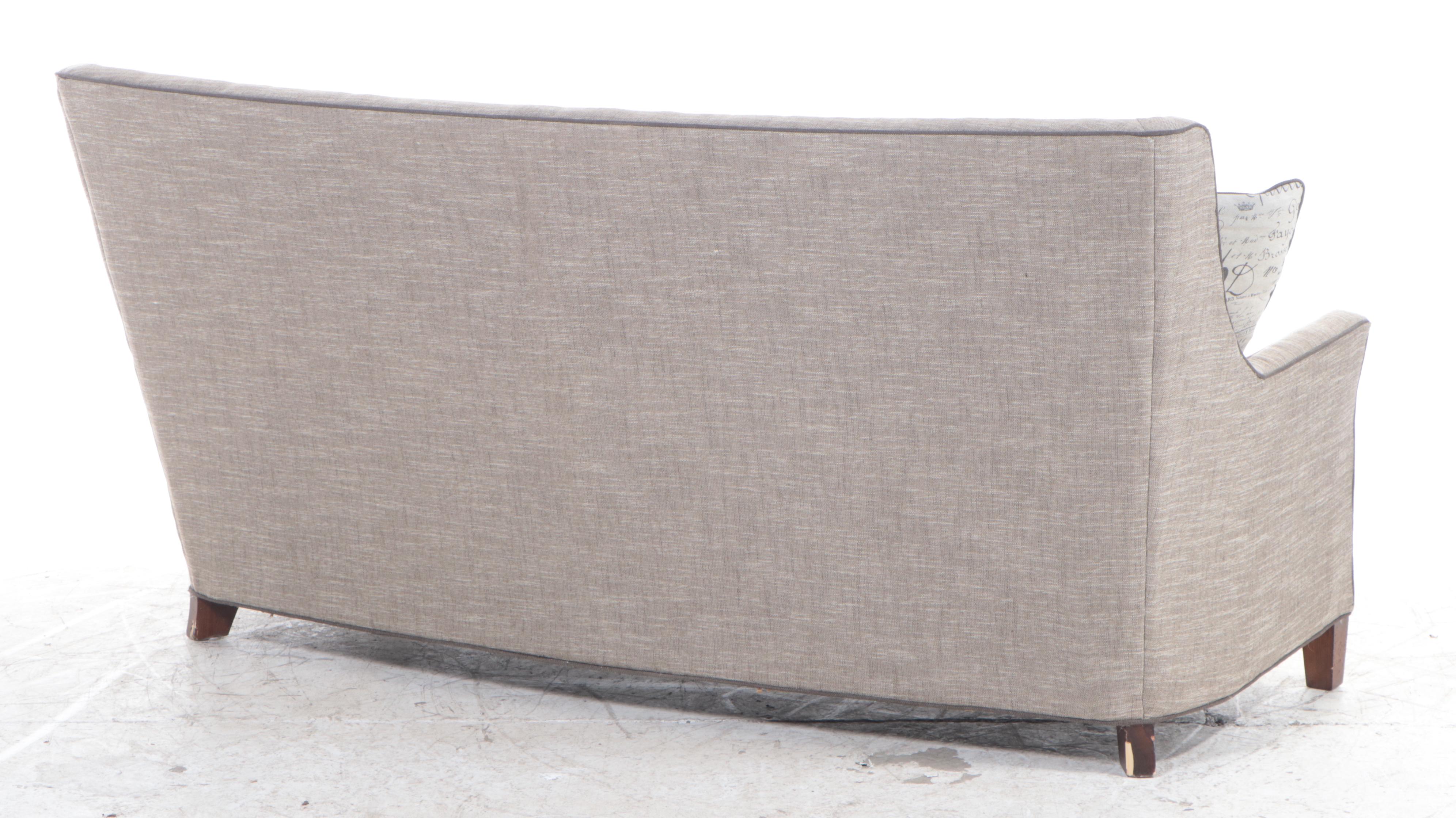 Contemporary Upholstered High-Back Sofa