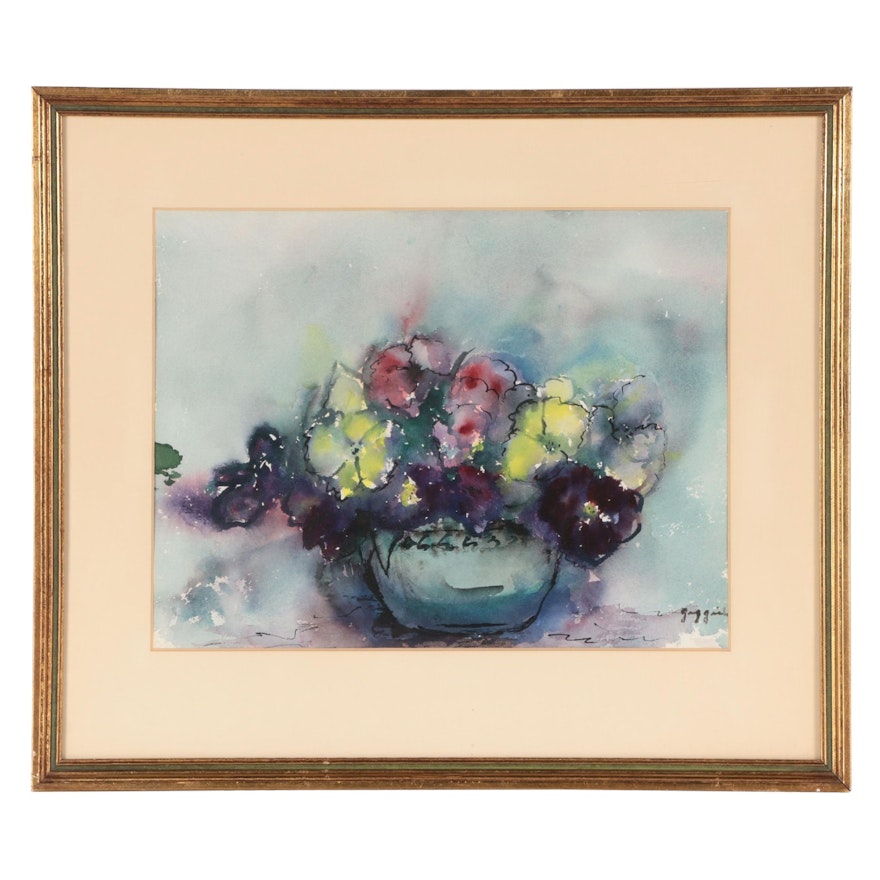 Floral Still Life Watercolor Painting