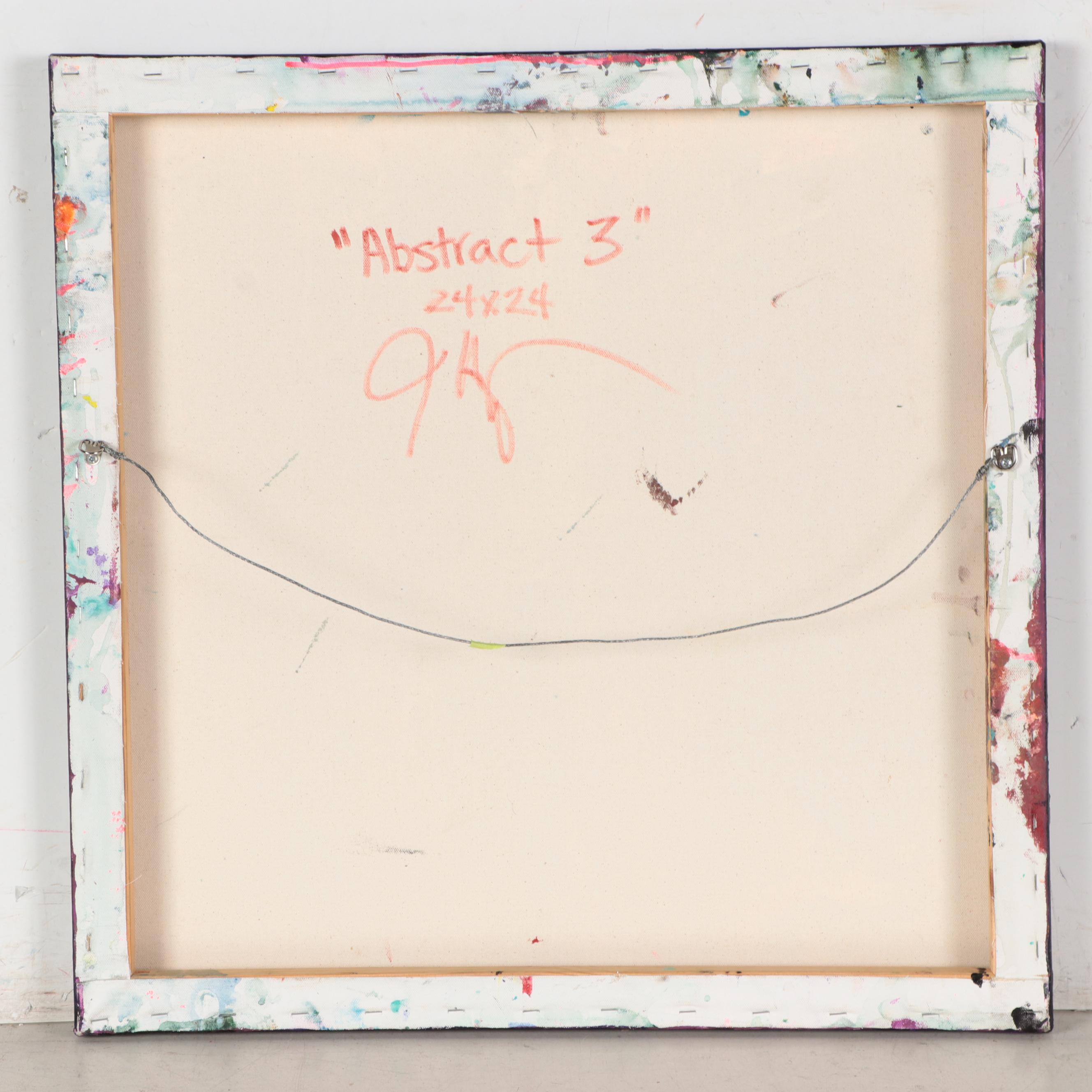 Jeffrey "Jeffro" Hollington Acrylic Painting "Abstract 3"