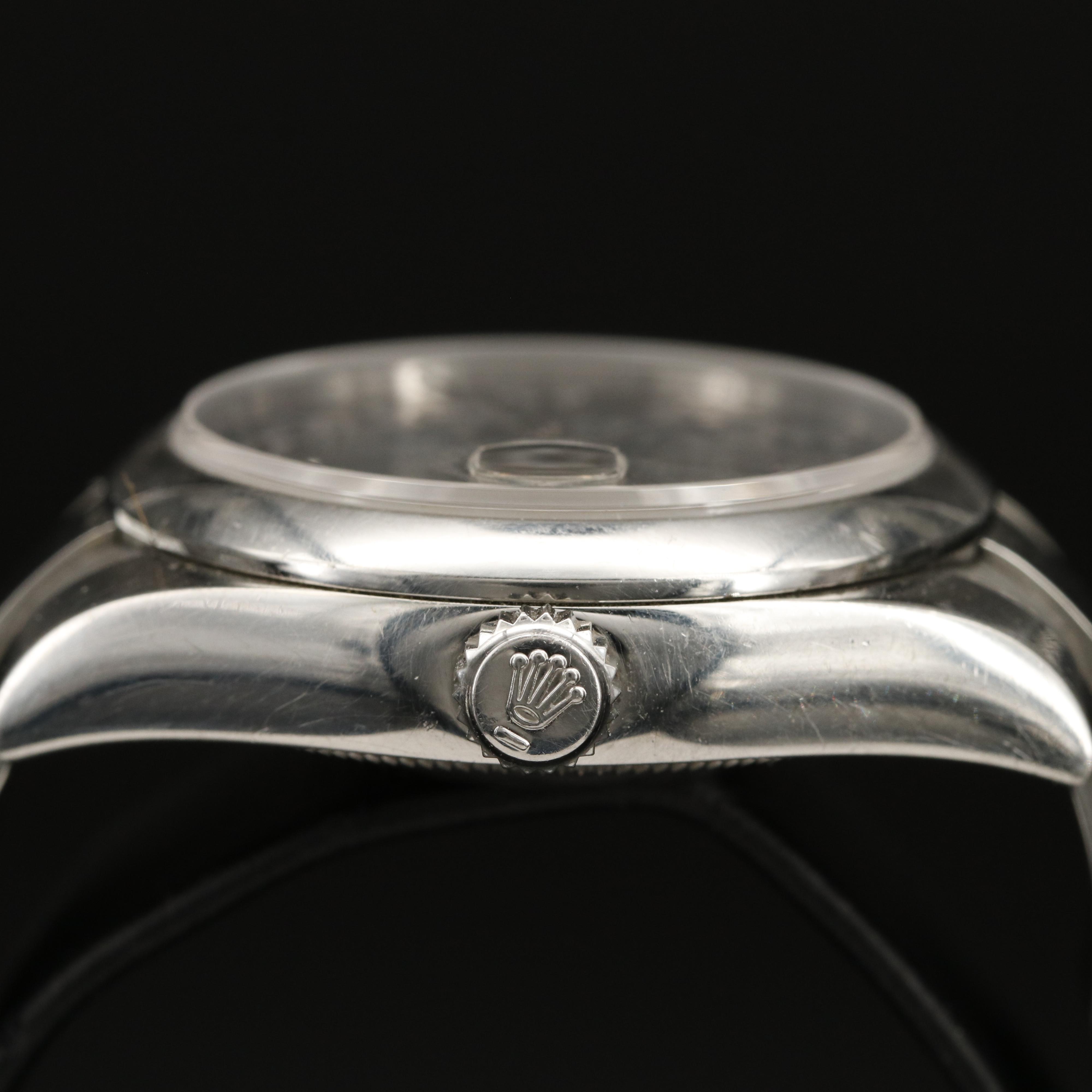 Rolex Datejust Floral Rhodium Dial Stainless Steel Watch