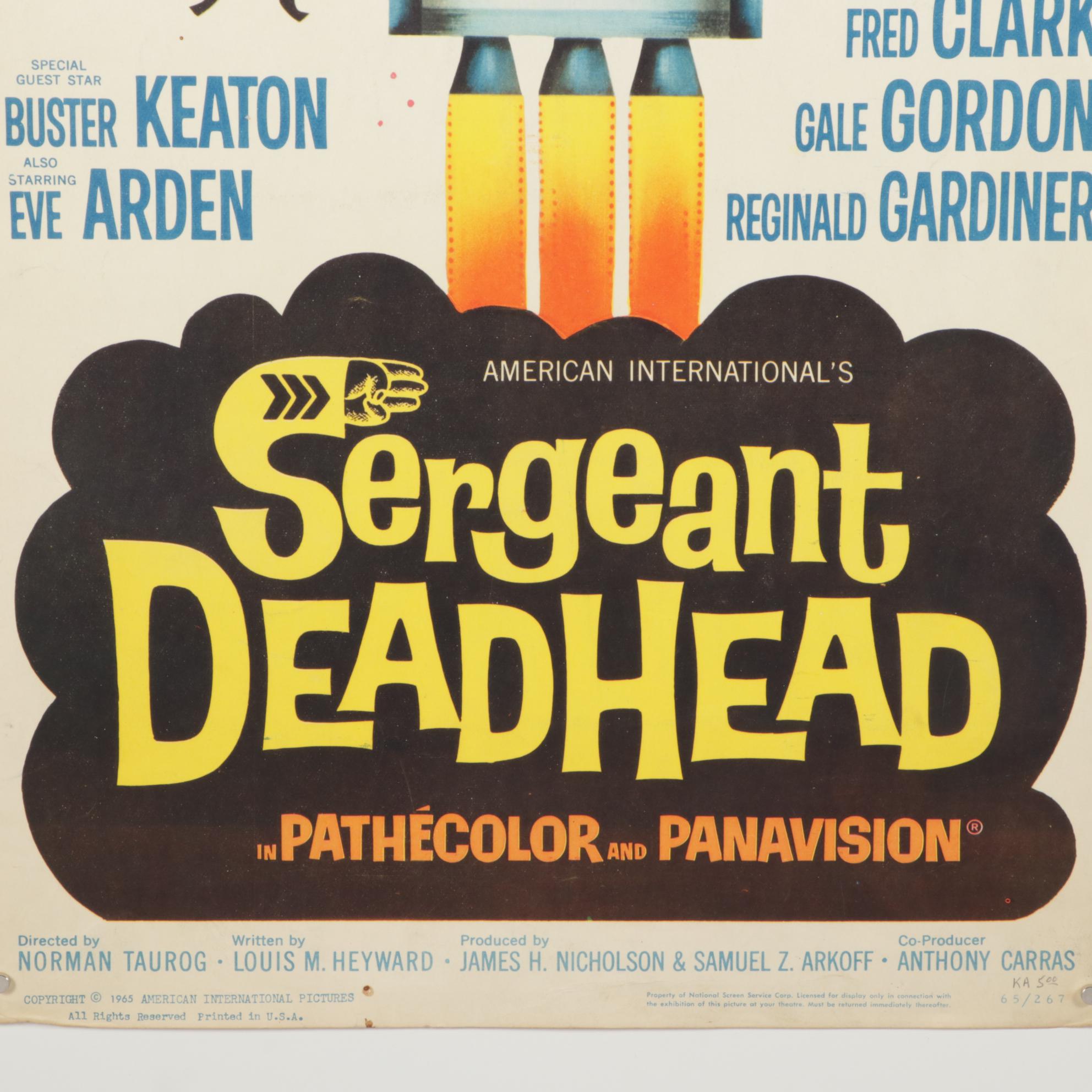 "Sergeant Deadhead" Collotype Insert Movie Poster, 1965
