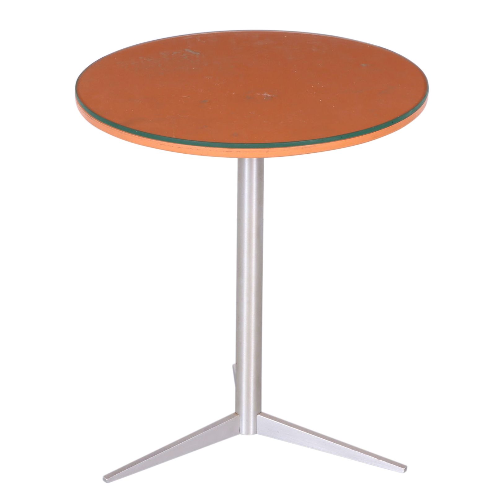 Thonet Mid Century Modern Glass Top Side Table