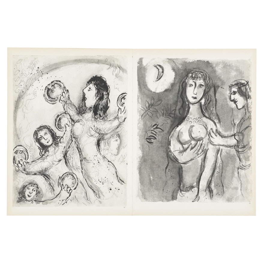 Rotogravures After Marc Chagall From "Drawings for the Bible," 1960