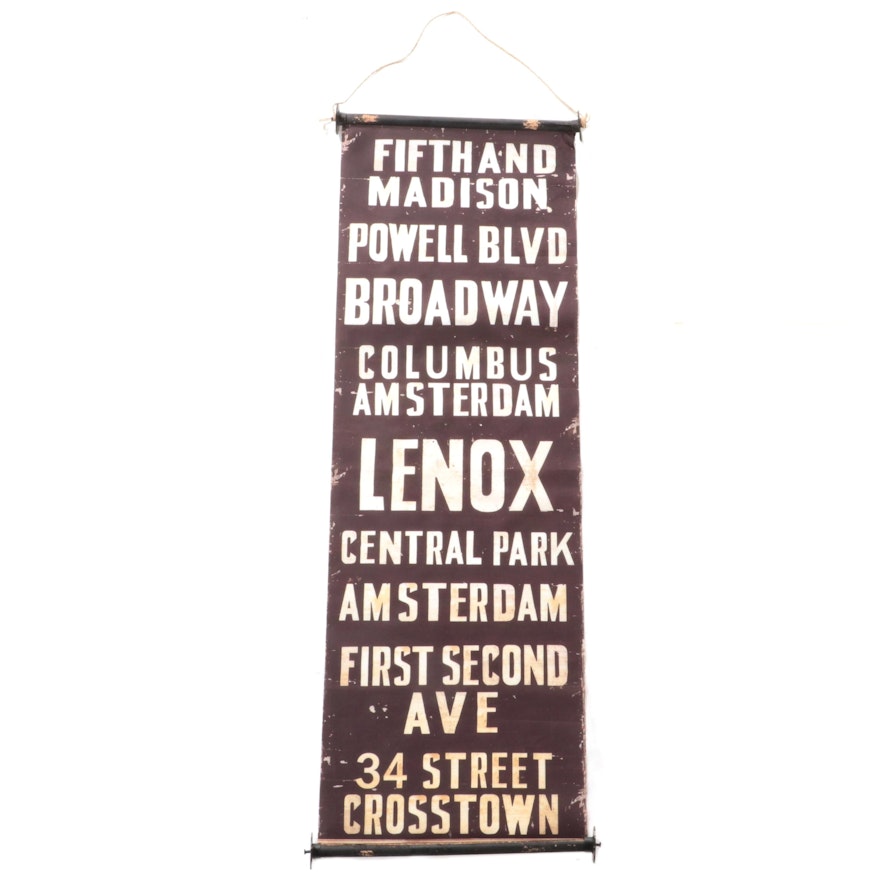 New York City Streets Banner Hanging Fabric Sign