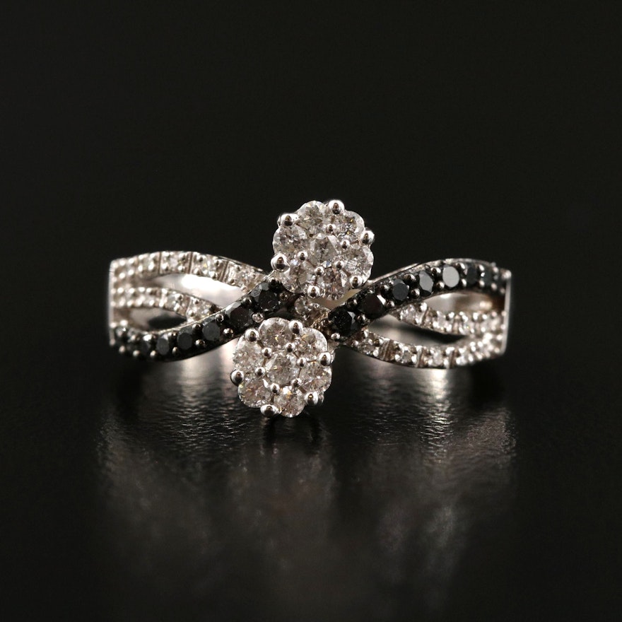 Sterling 0.50 CTW Diamond Ring