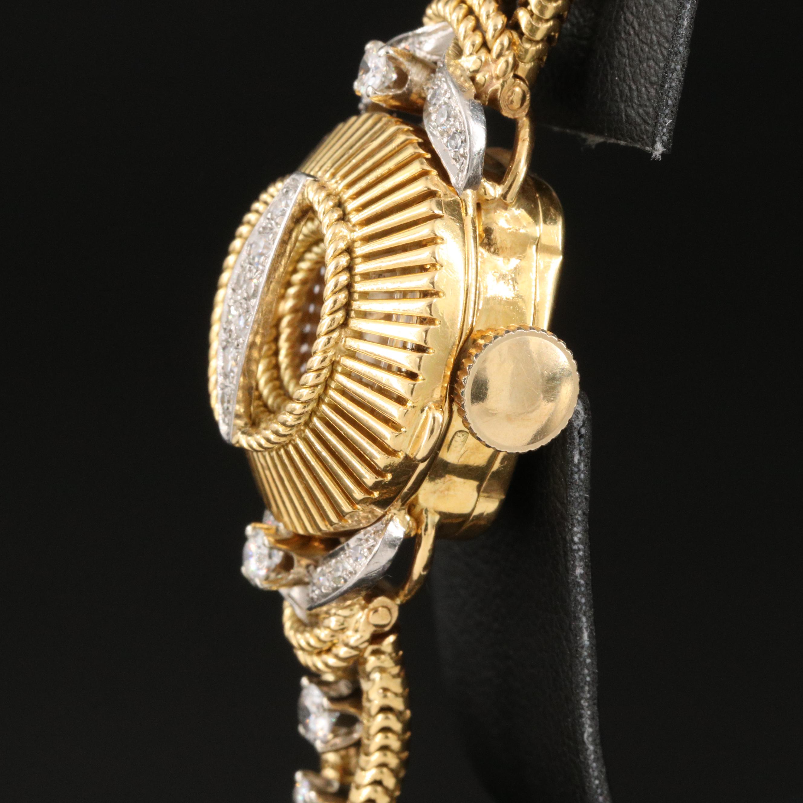 18K Rolex Custom Diamond Dial Cover and Band Watch