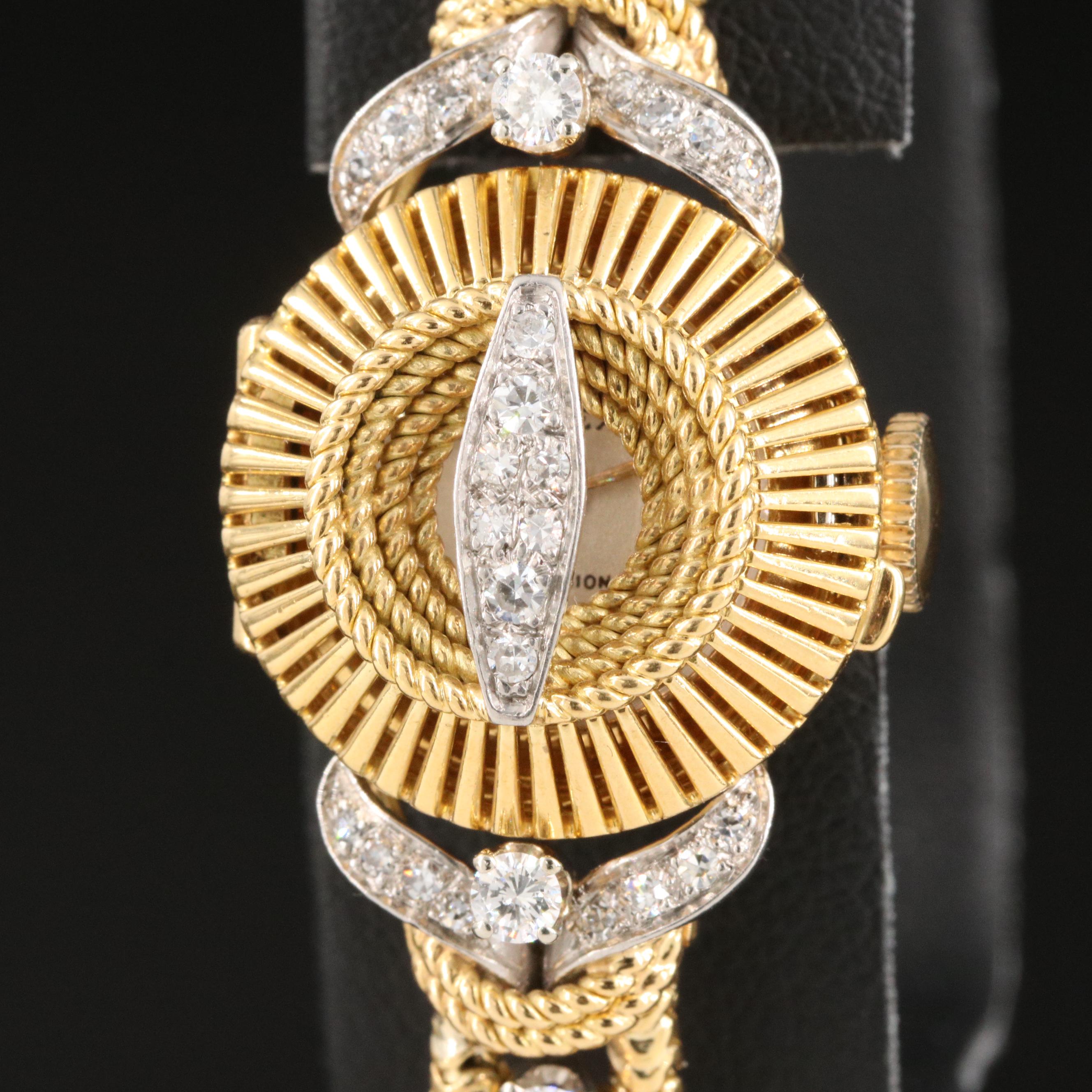 18K Rolex Custom Diamond Dial Cover and Band Watch