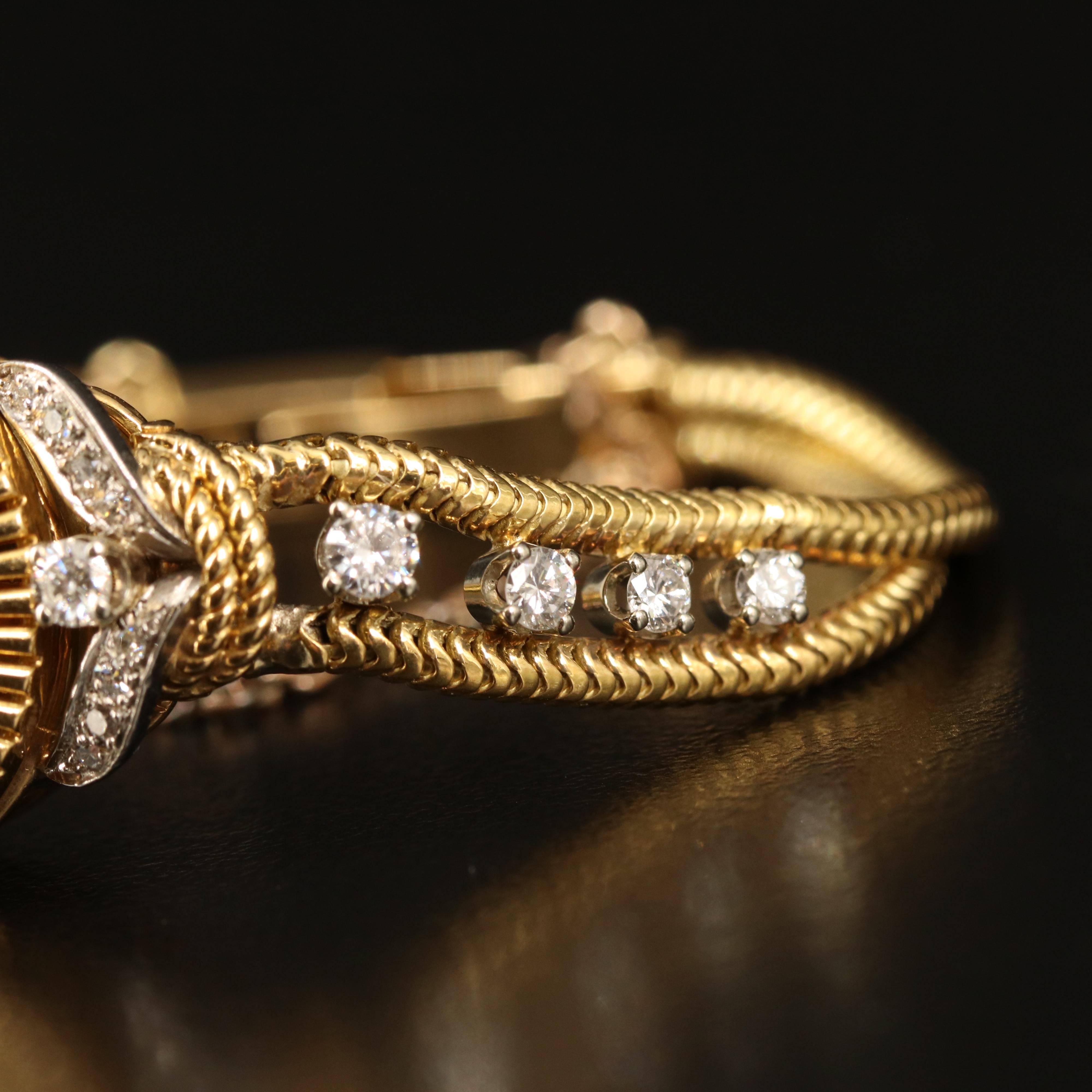 18K Rolex Custom Diamond Dial Cover and Band Watch