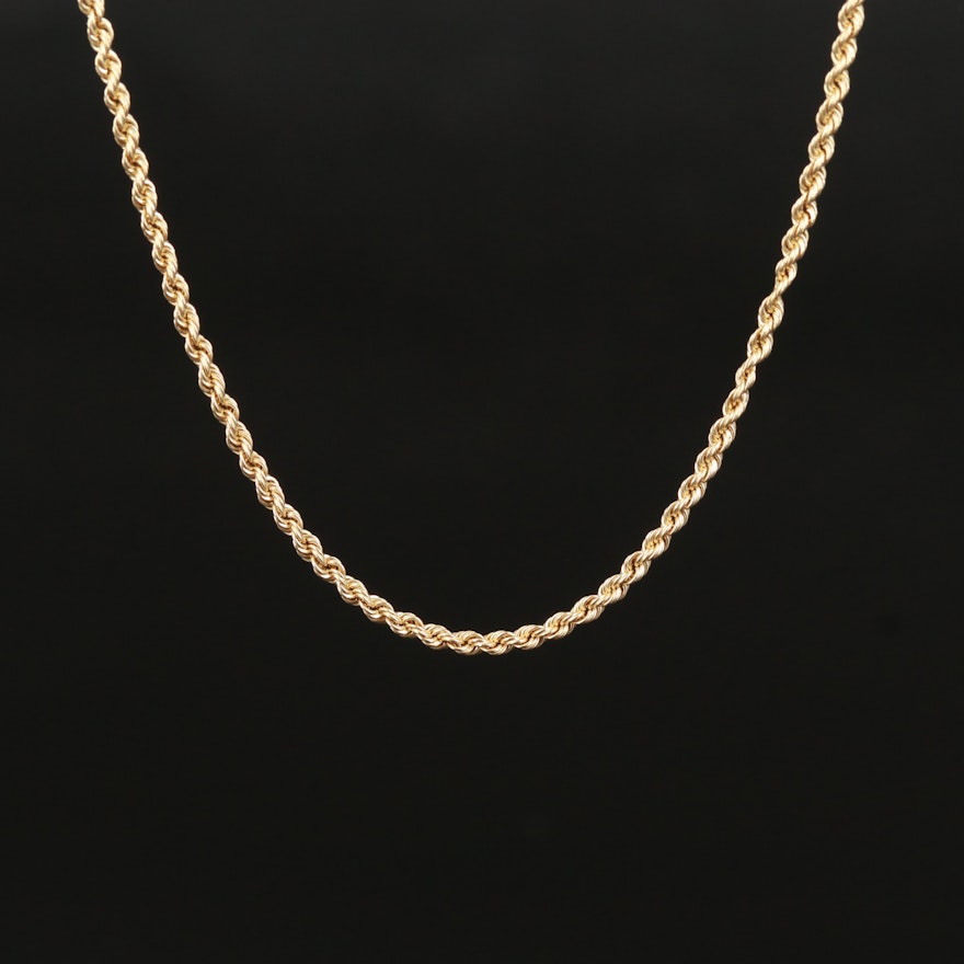10K Braid Chain Necklace