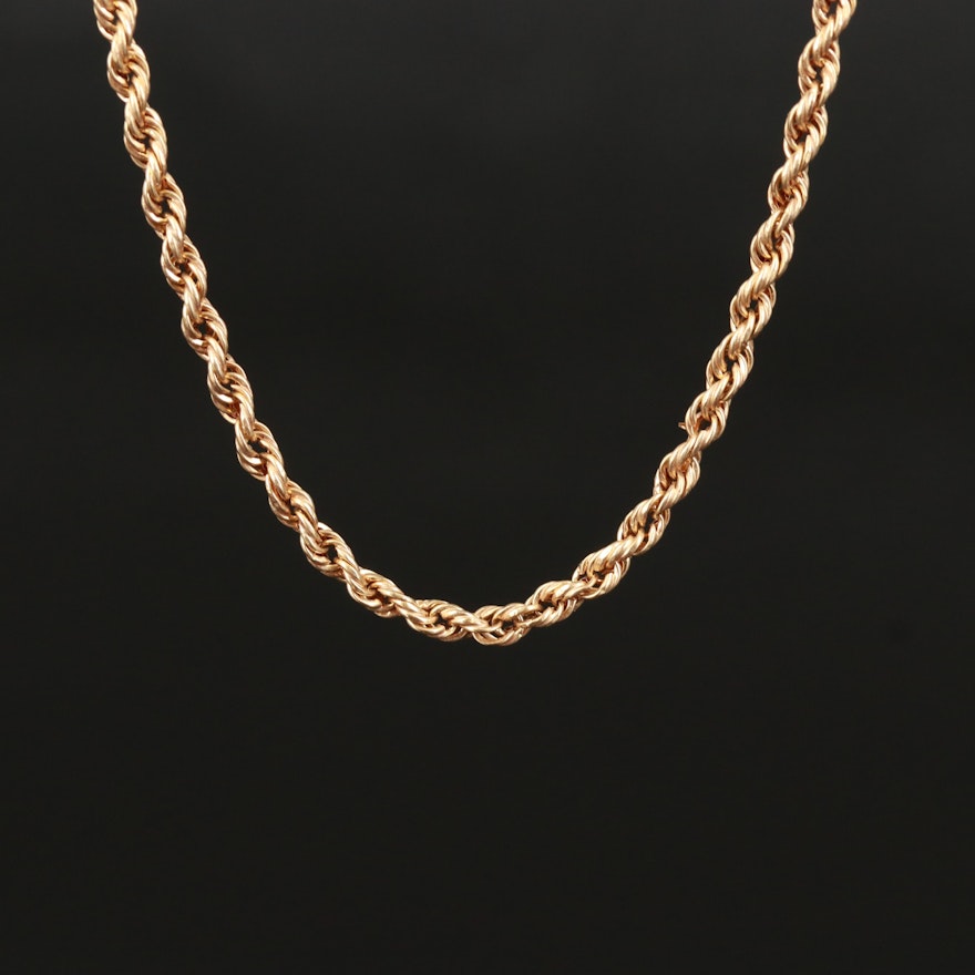 14K Braid Chain Necklace