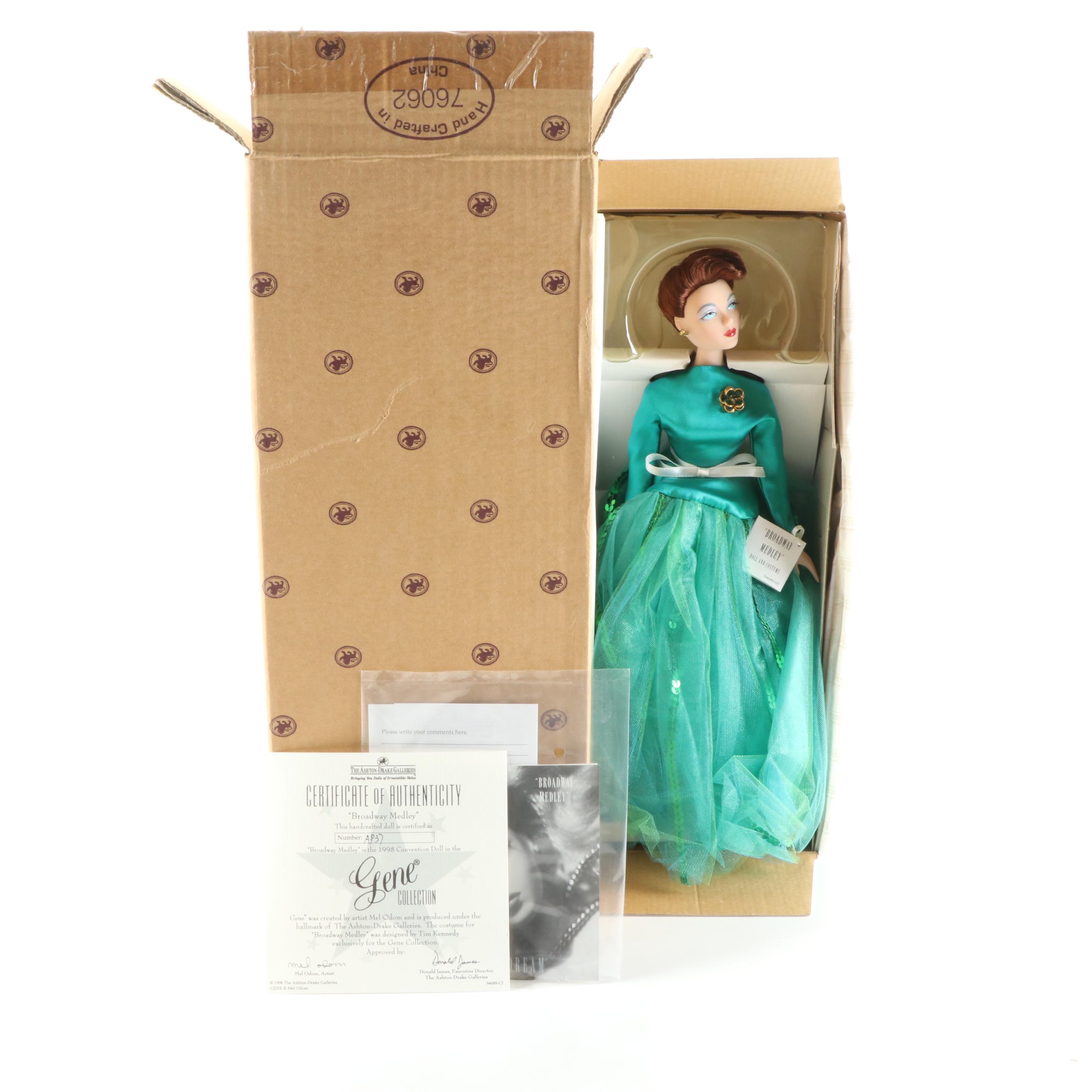 Gene Vinyl Dolls "Broadway Medley" and "She'd Rather Dance" with Outfits, COAs