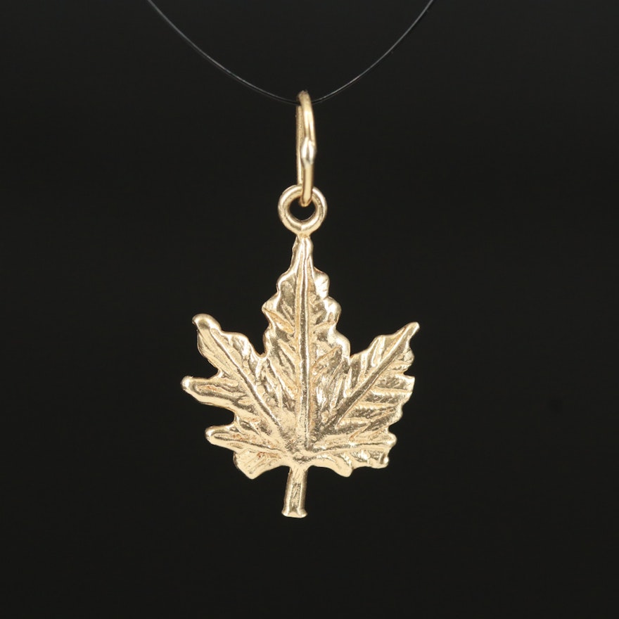 14K Maple Leaf Pendant