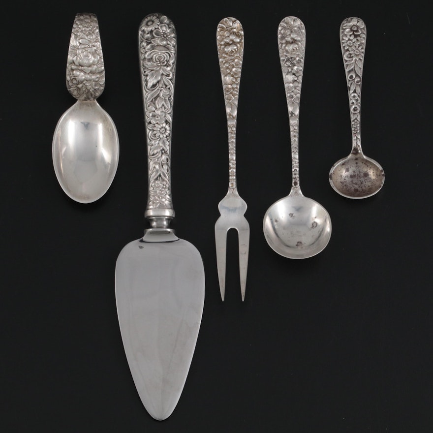 S. Kirk & Son and Stieff "Rose" and "Repoussé" Sterling Silver Flatware