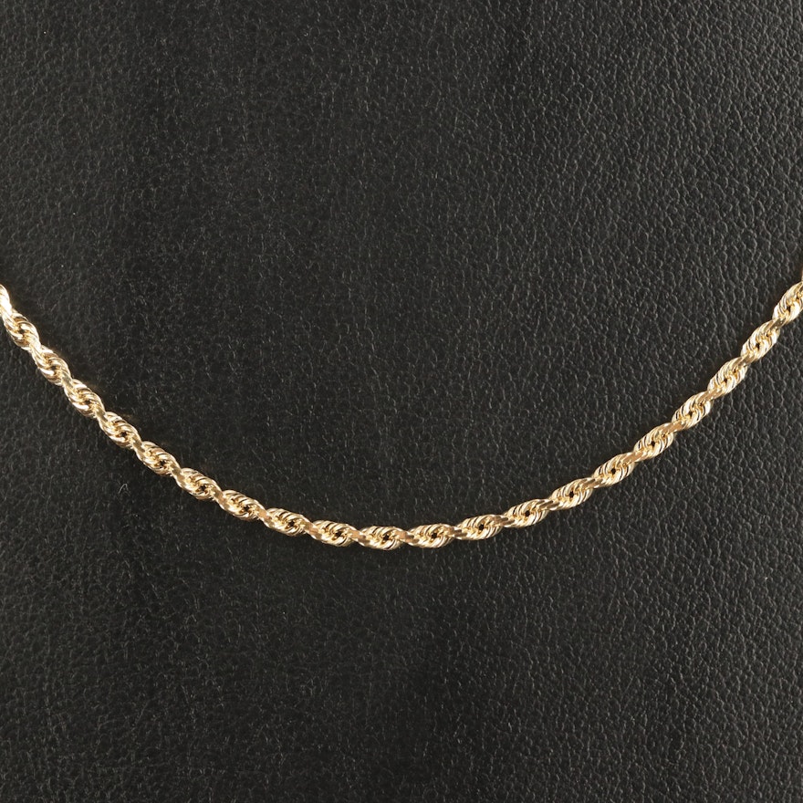 10K Braid Chain Necklace