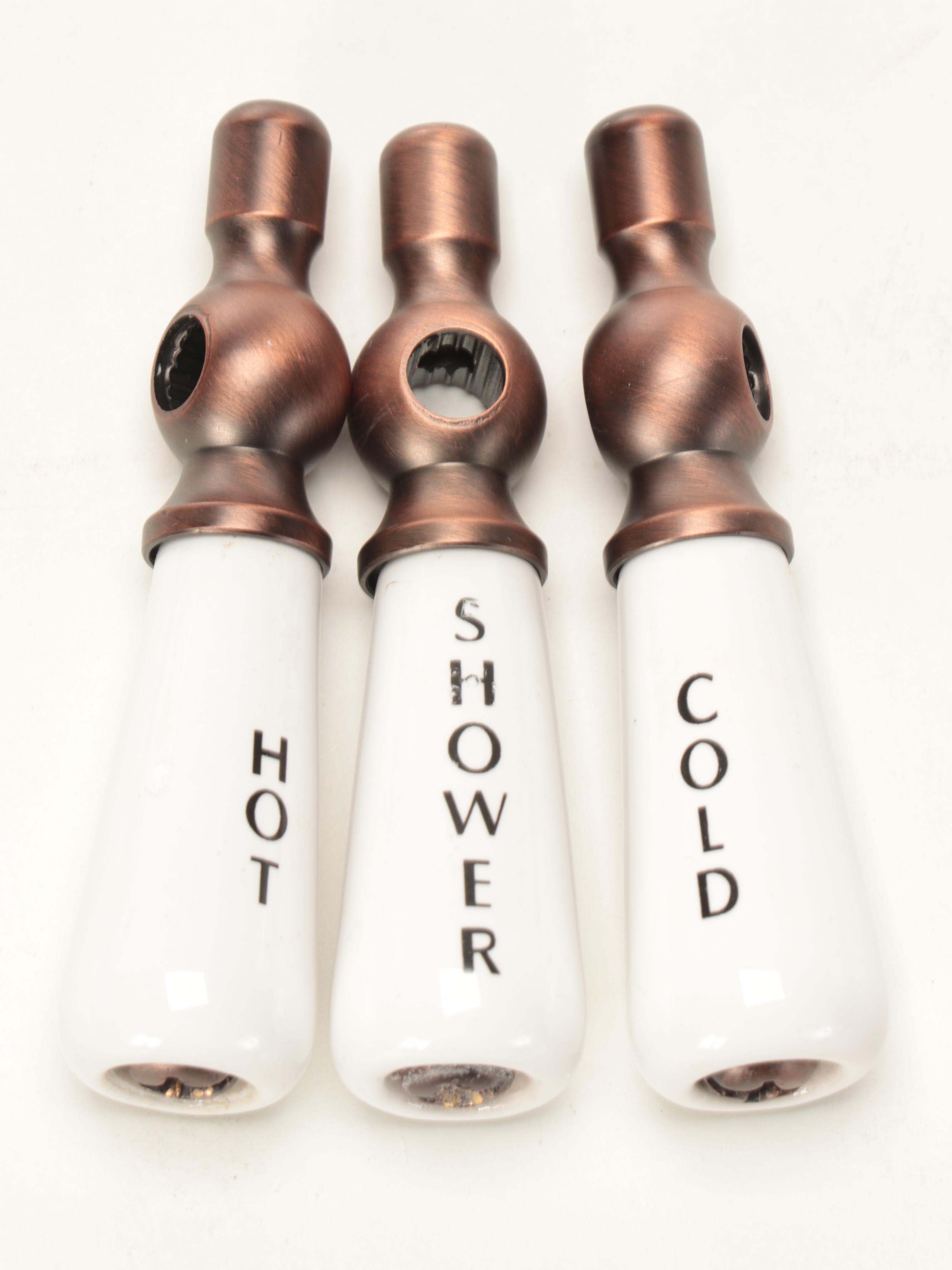 Oil-Rubbed Bronze Clawfoot Tub Diverter Valve, 1.50" Tub Drain with Ball Swivel