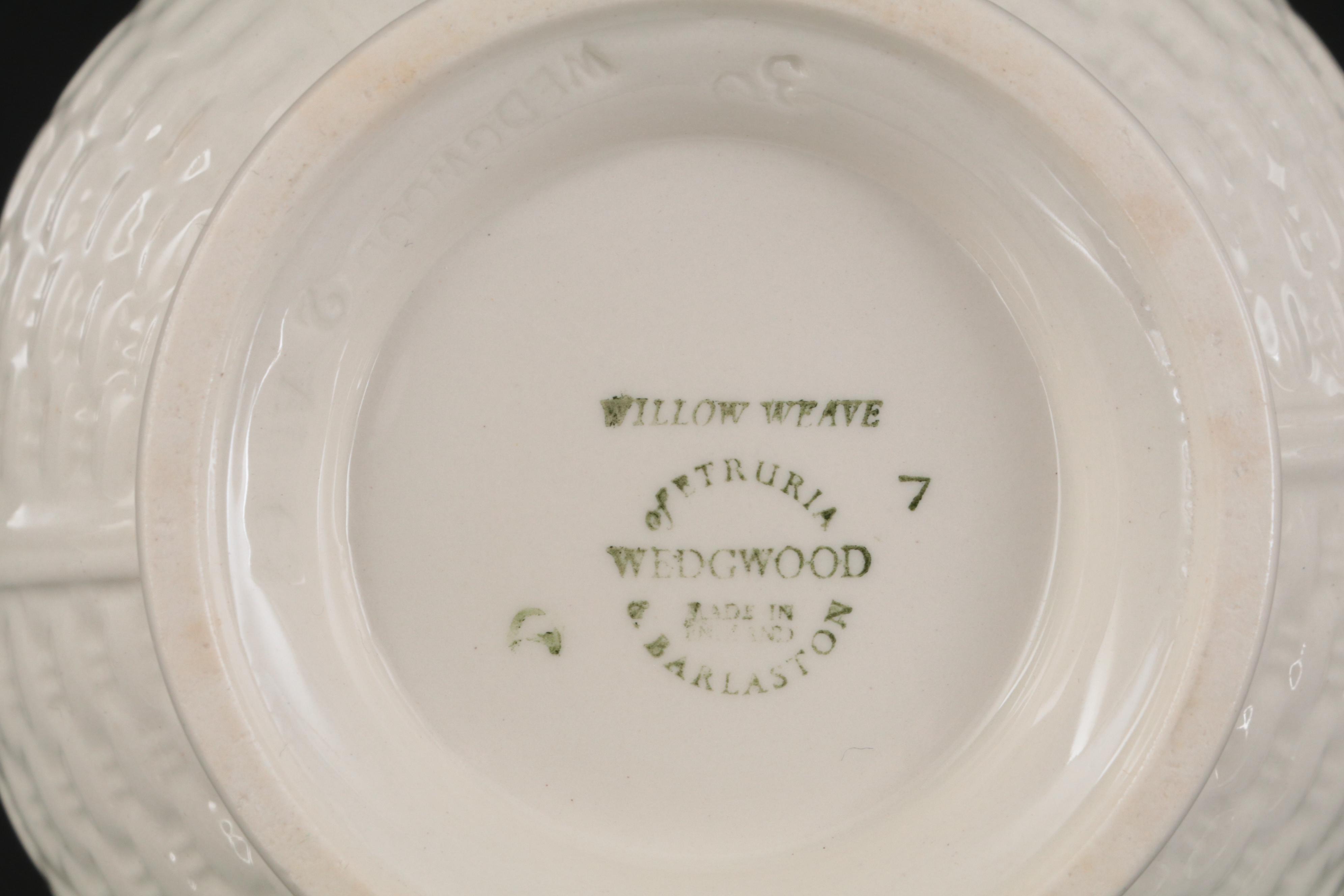 Wedgwood "Willow Weave" Bone China Serveware, 1964-1972