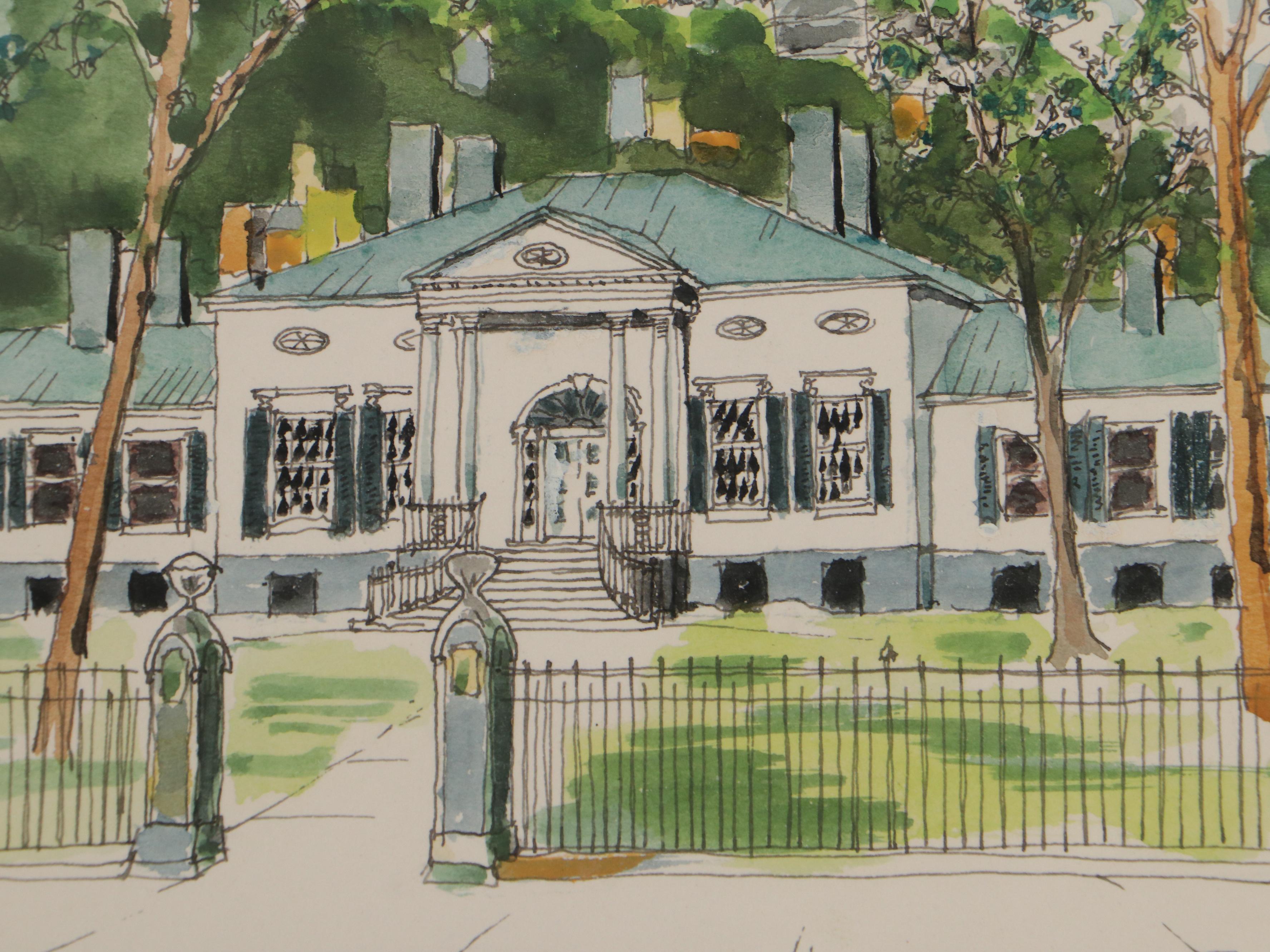 Watercolor Painting of Taft Museum of Art, 1973