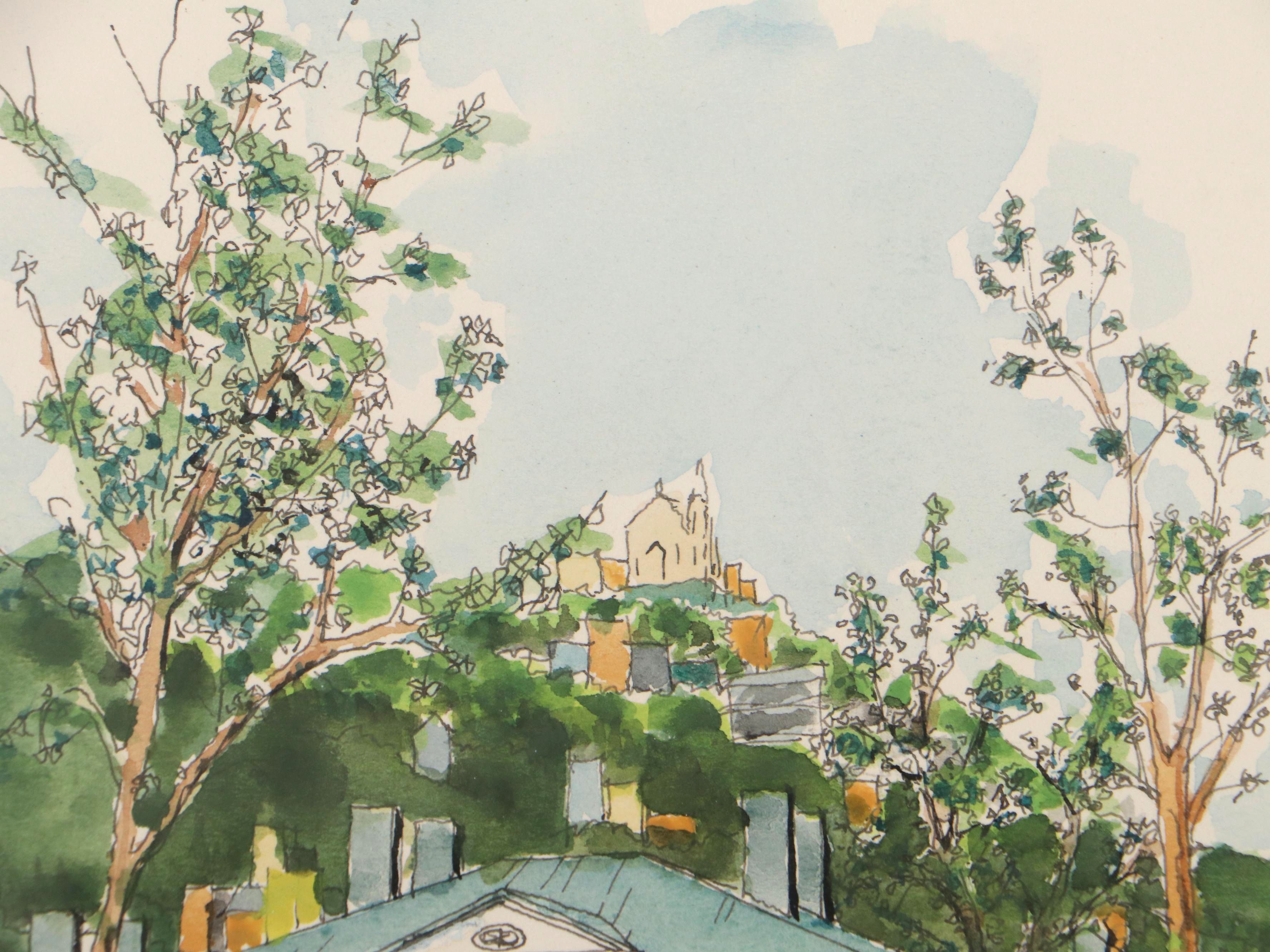 Watercolor Painting of Taft Museum of Art, 1973
