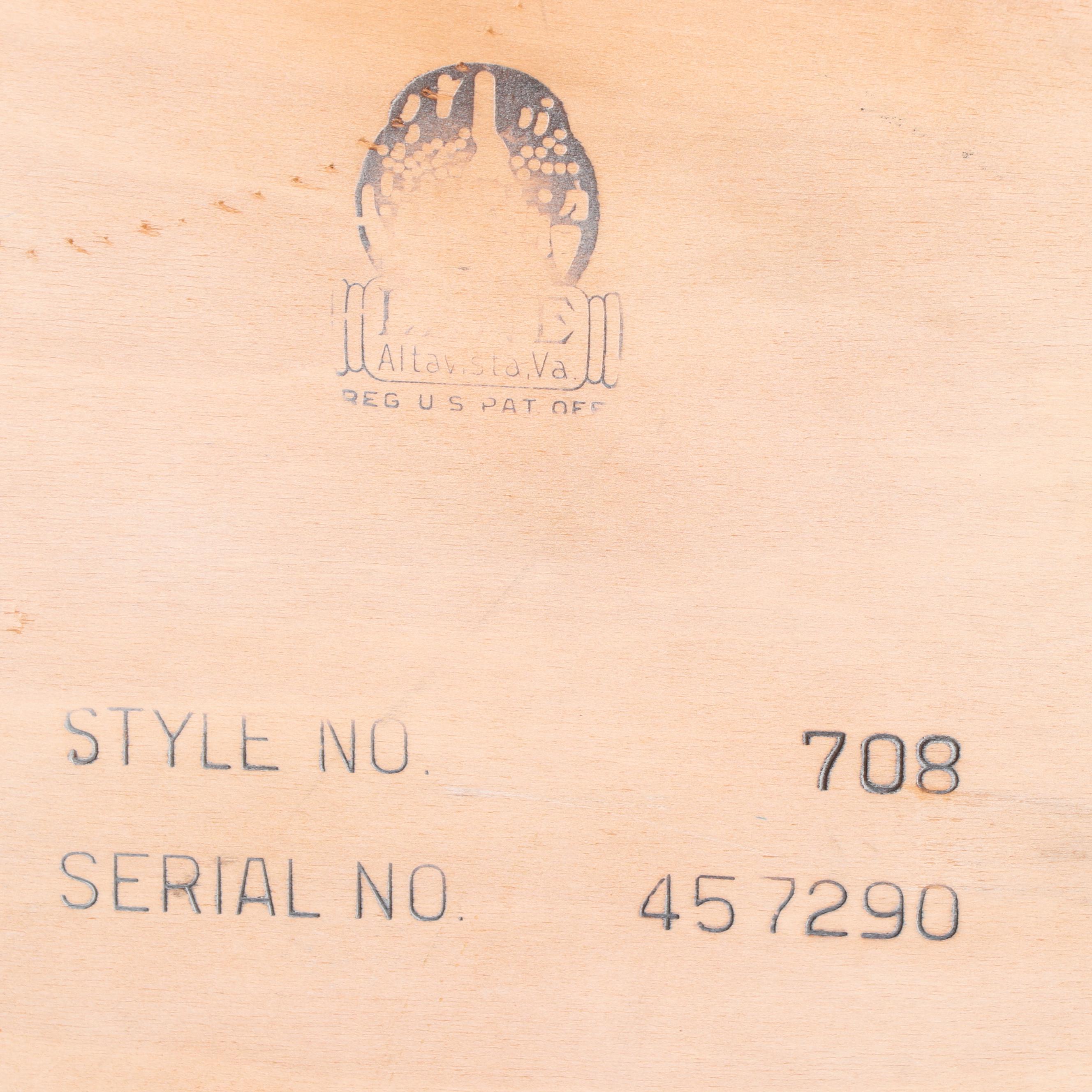 Lane Mid Century Modern Parquet Checkerboard Oak Coffee Table on Metal Legs