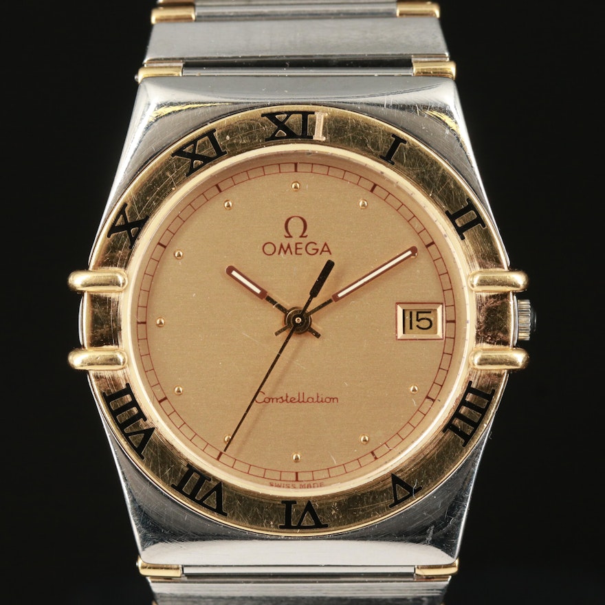 Omega Constellation Stainless Steel and 18K  Wristwatch