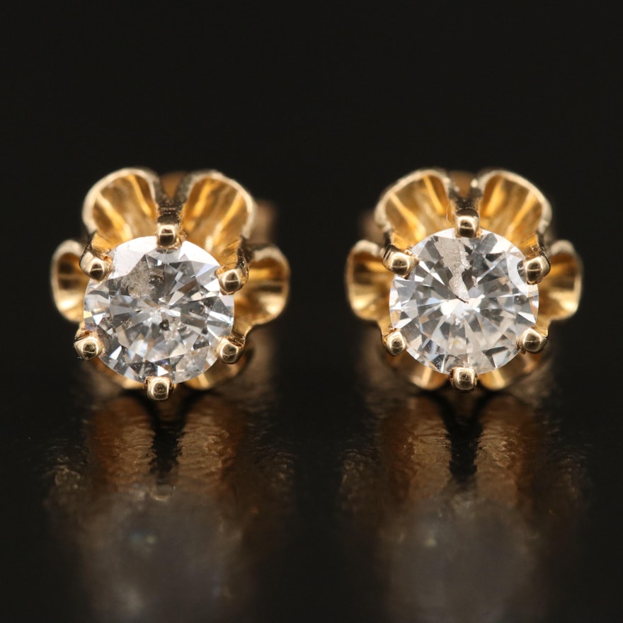 14K 0.68 CTW Diamond Stud Earrings