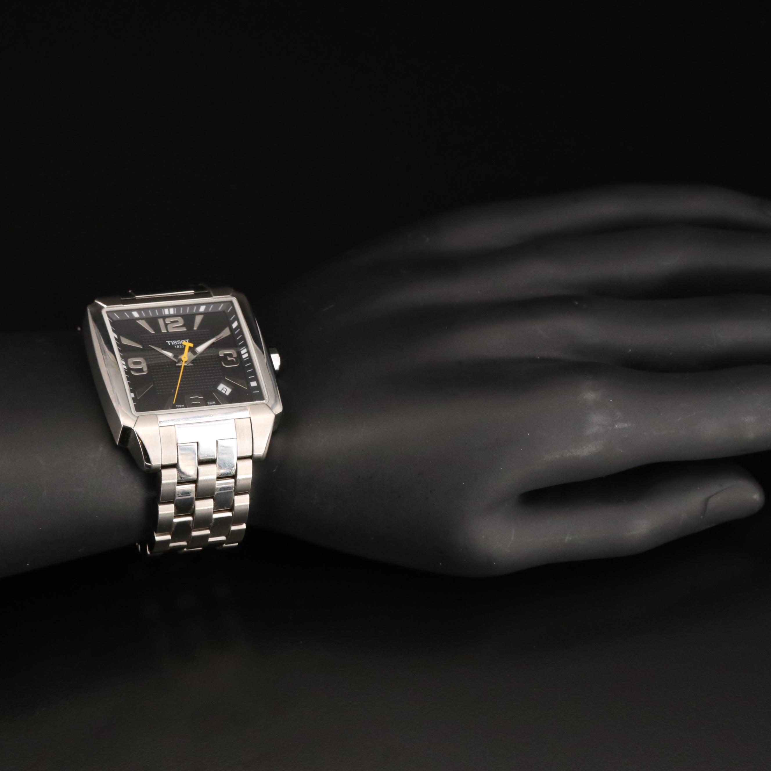 Tissot Quadrato with Date Stainless Steel Watch