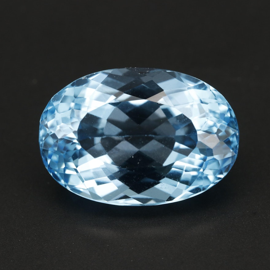 Loose 23.00 CT Oval Faceted Topaz