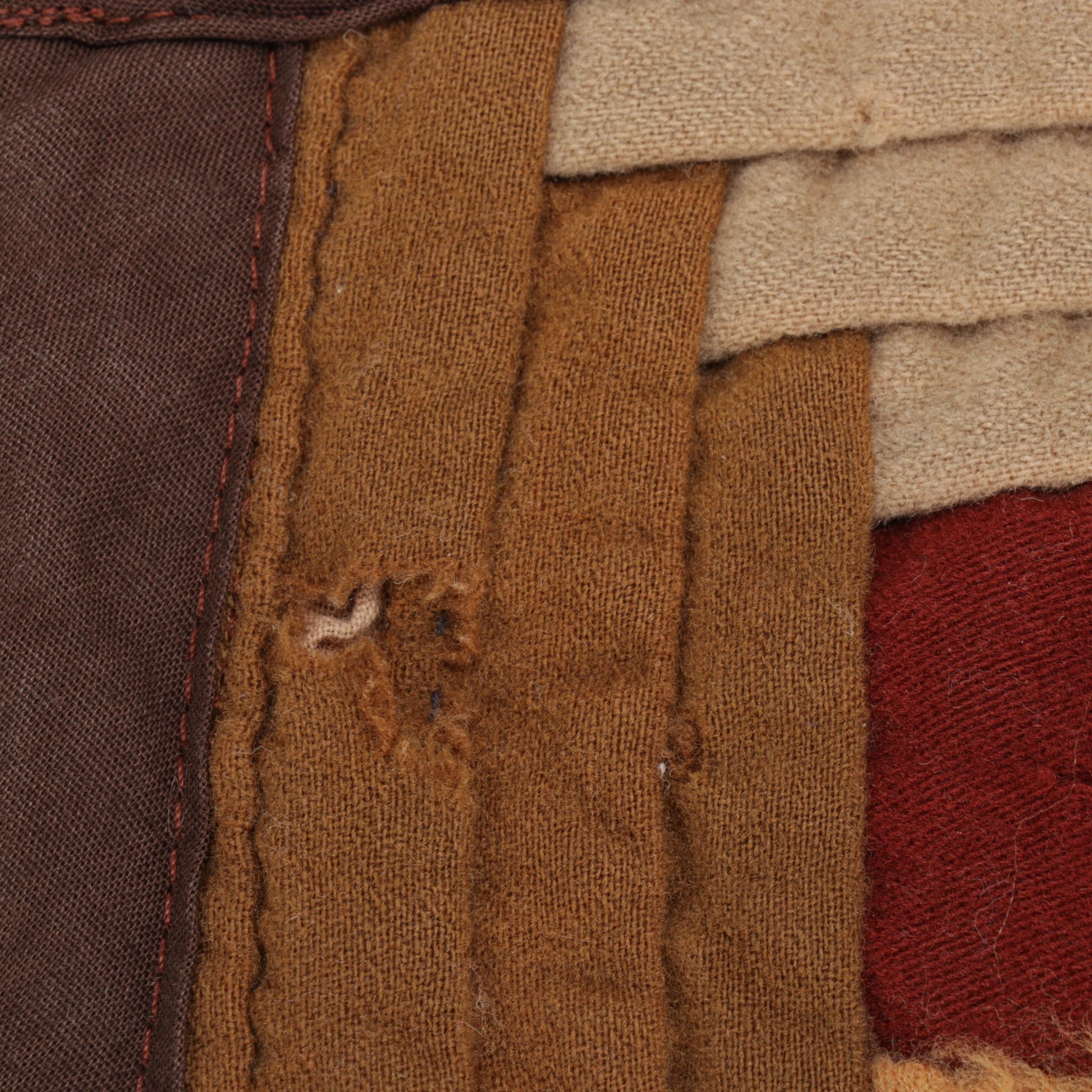 Handmade "Log Cabin" Crib Quilt and H. Kennedy Stoneware Bottle, Late 19th C.