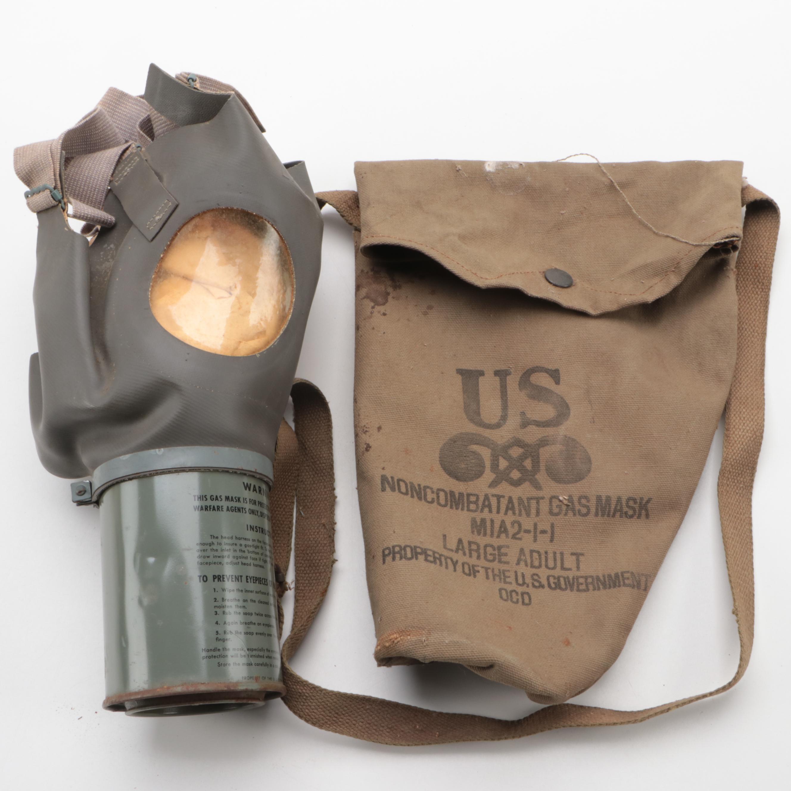 Elkhart Brass Mfg. Co Brass Nozzle, Military Noncombatant Gas Mask, Brass Bell