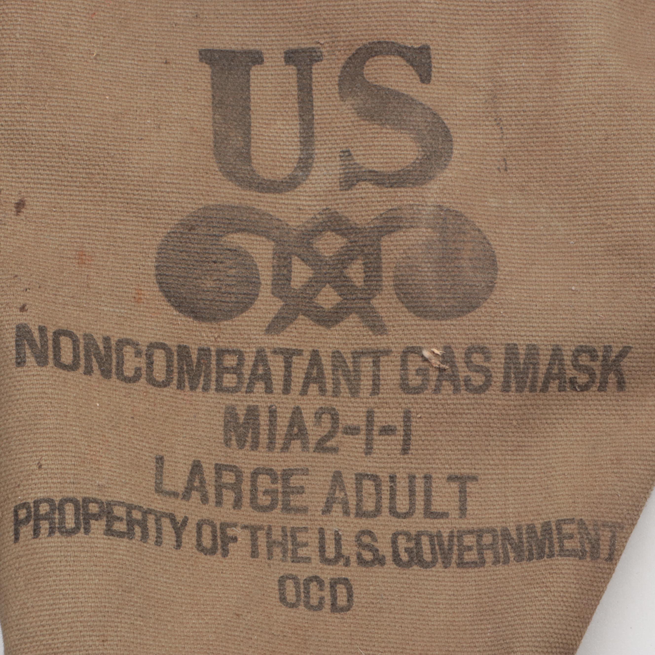 Elkhart Brass Mfg. Co Brass Nozzle, Military Noncombatant Gas Mask, Brass Bell