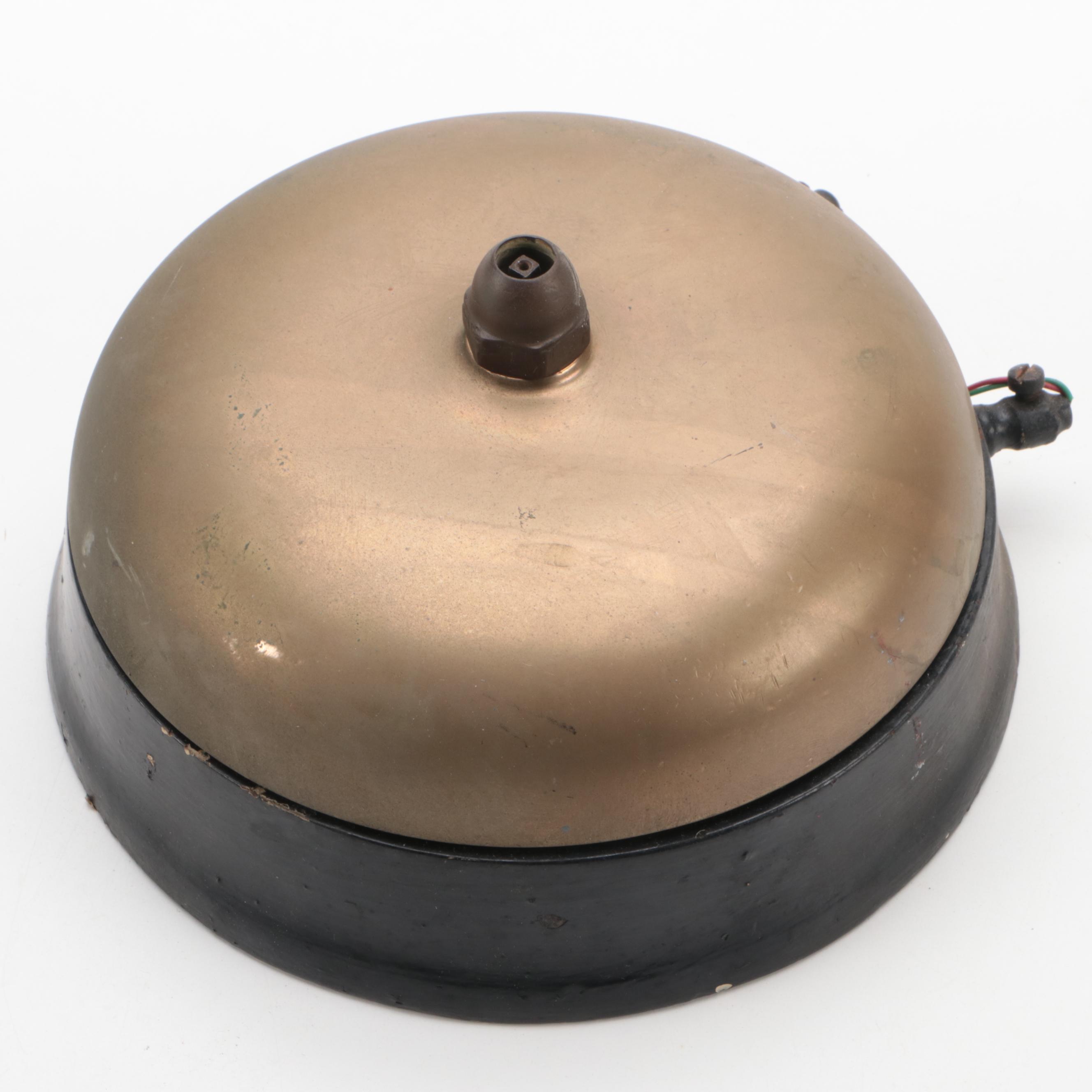 Elkhart Brass Mfg. Co Brass Nozzle, Military Noncombatant Gas Mask, Brass Bell