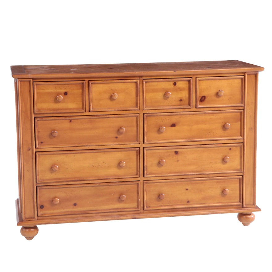 American Primitive Style Pine Ten-Drawer Chest
