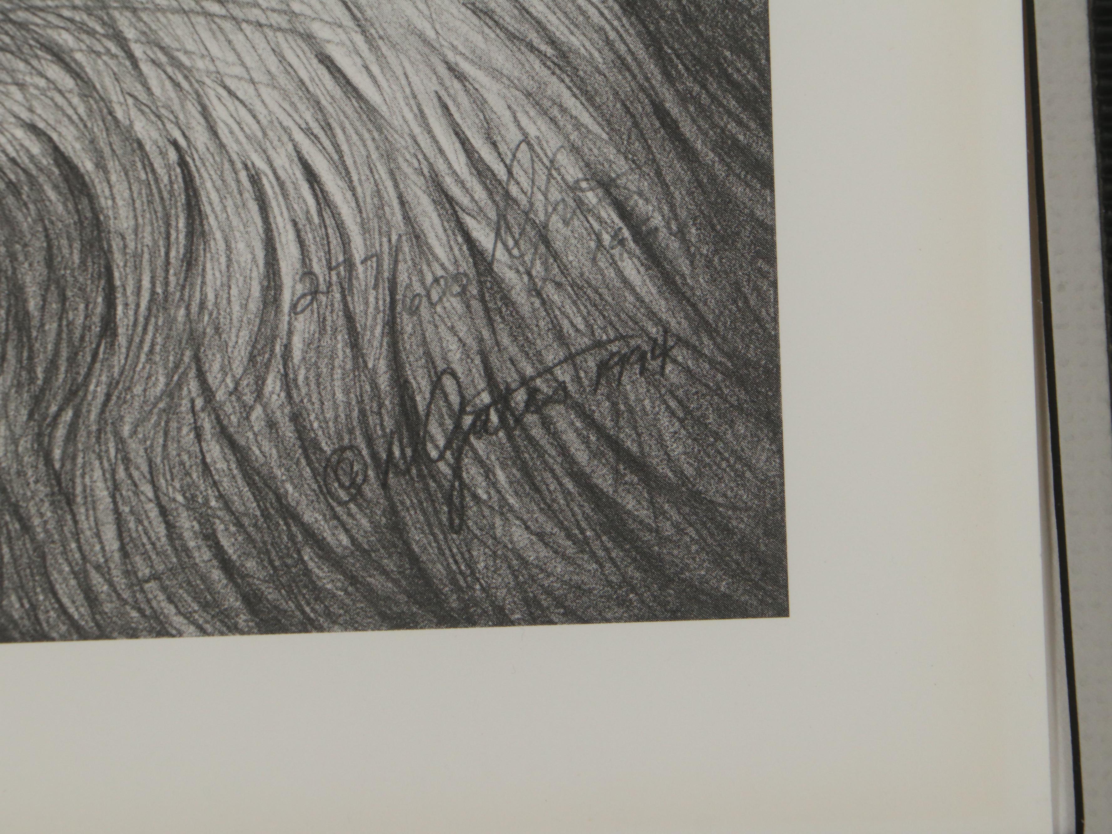 Donna Gates King Offset Lithographs of a Fox and Lynx