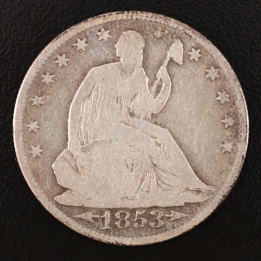 1853-O Seated Liberty Silver Half Dollar