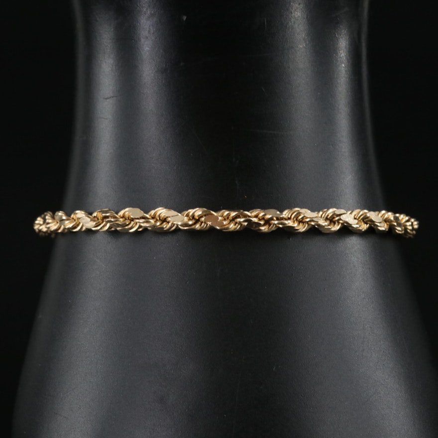 14K Braid Chain Bracelet