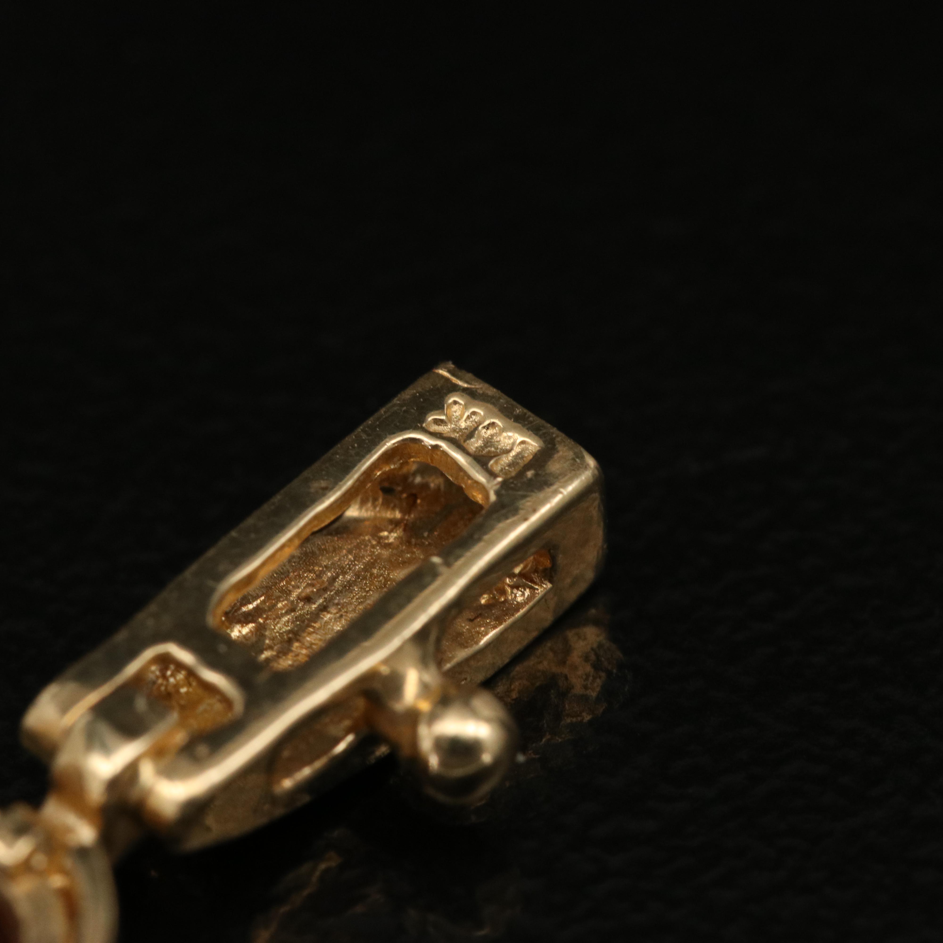 14K Multi Gemstone Link Bracelet