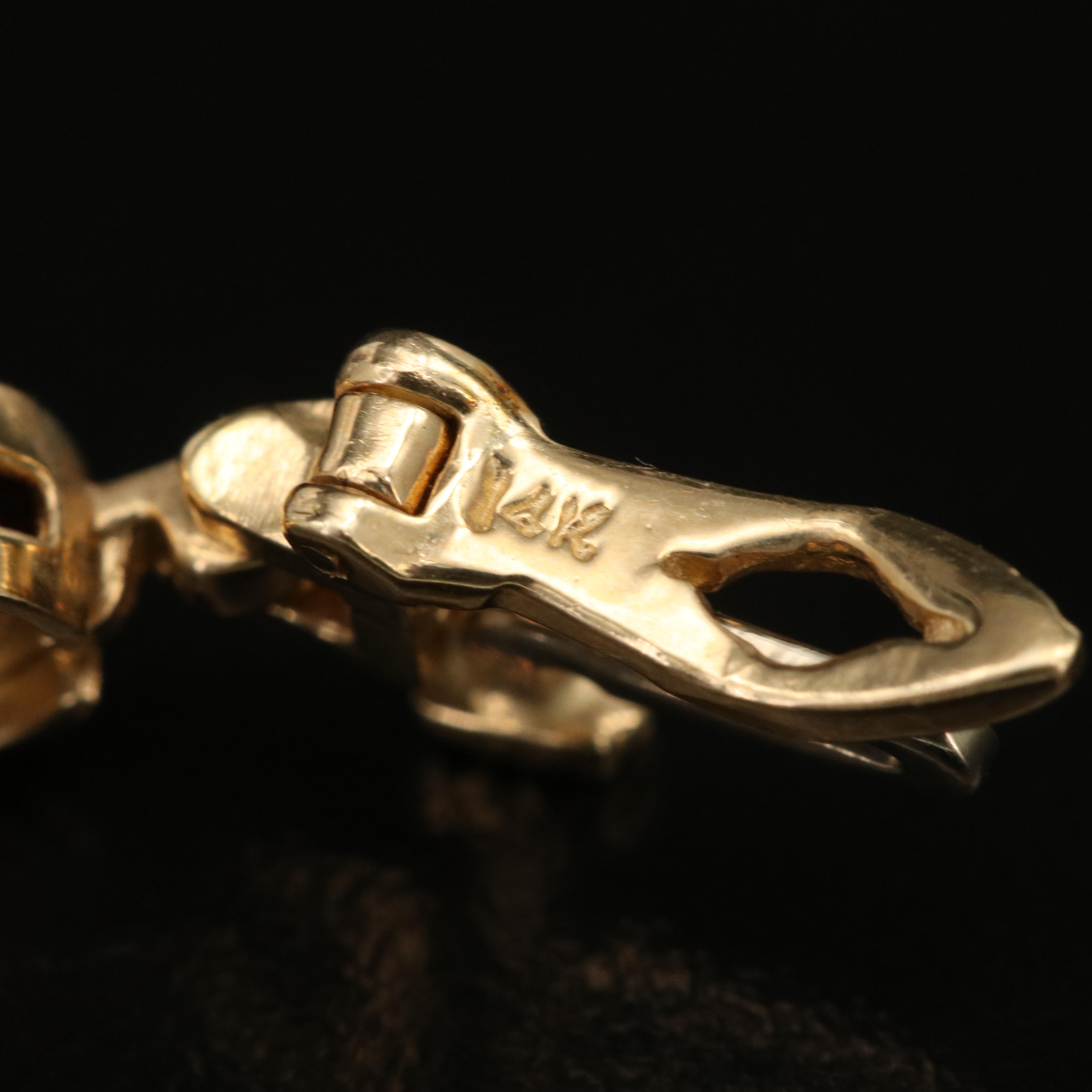 14K Multi Gemstone Link Bracelet